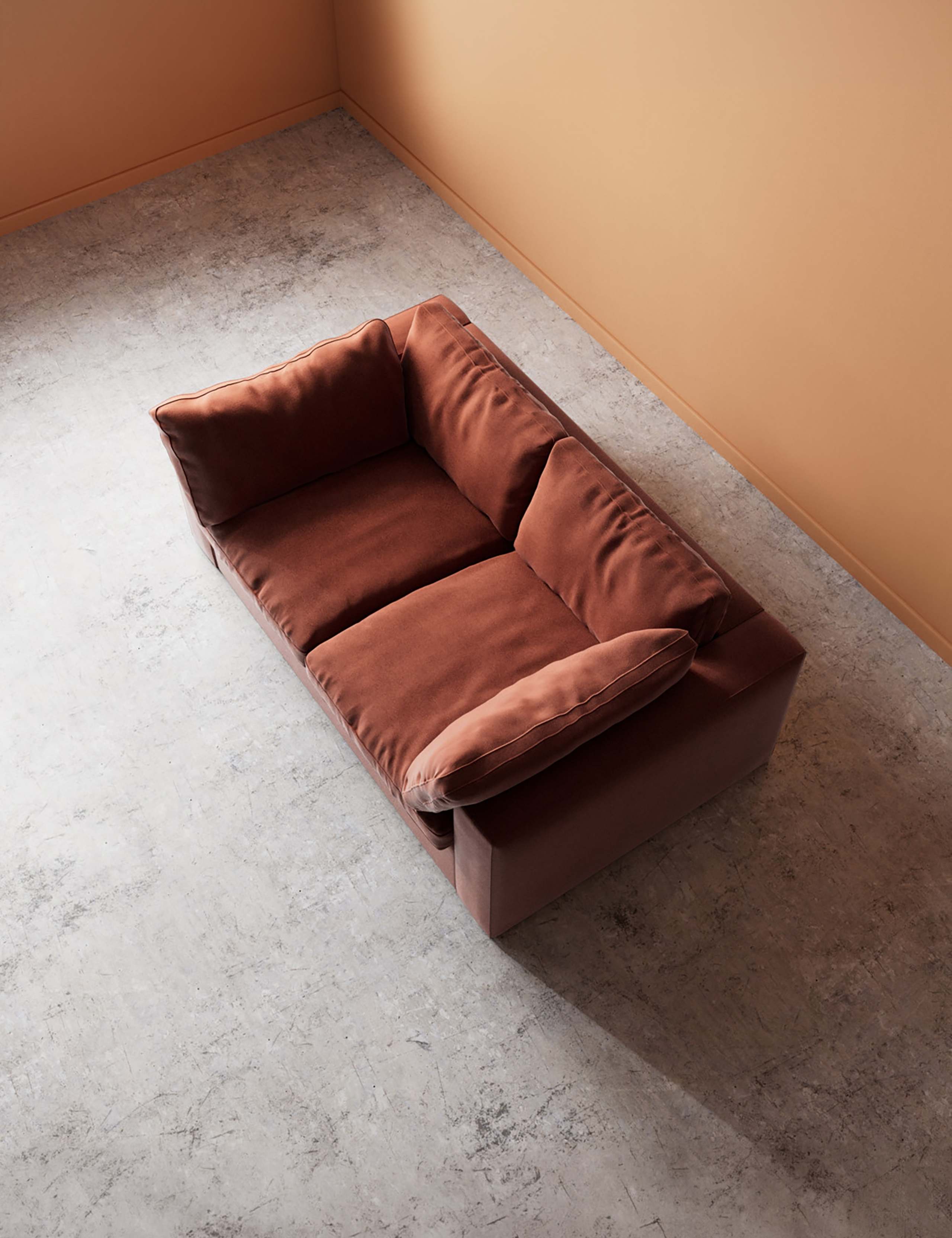 Velvet 2 Seater Sofa 4 of 6