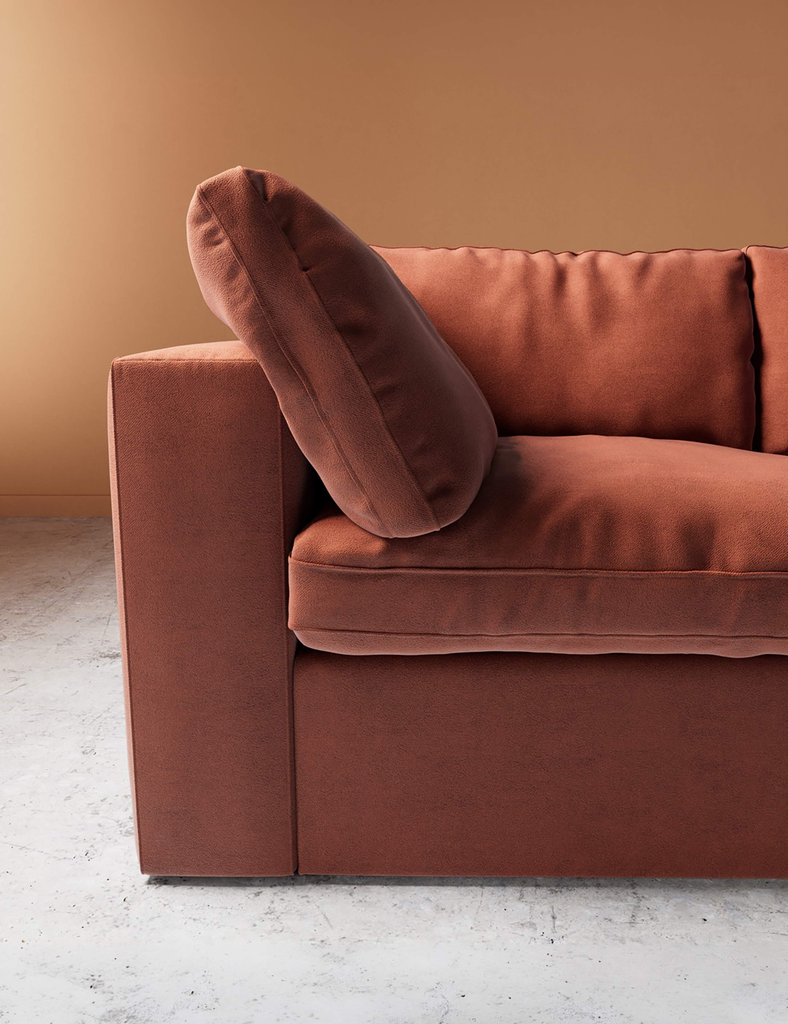 Easy Velvet 3 Seater Sofa 2 of 6