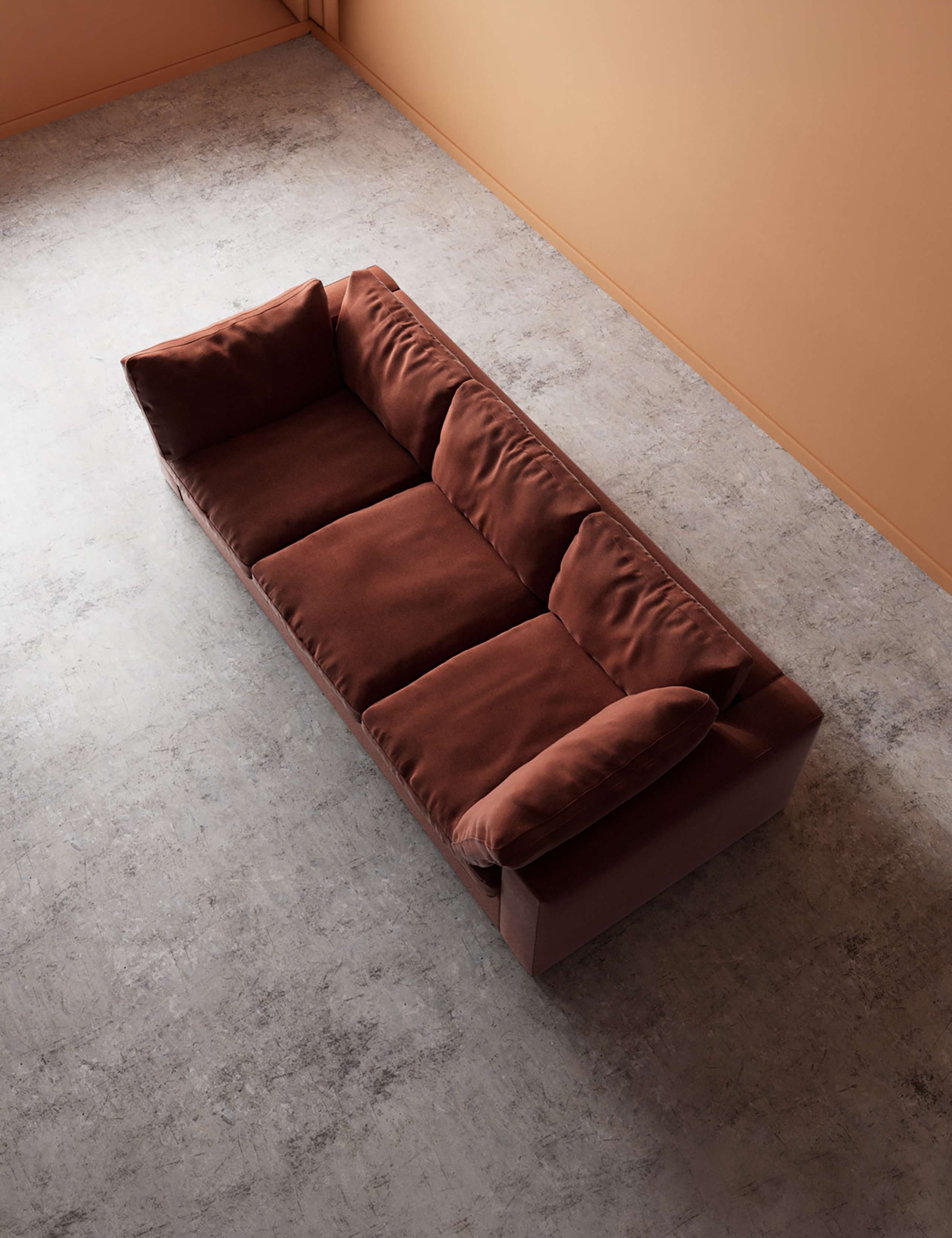 Easy Velvet 3 Seater Sofa 4 of 6