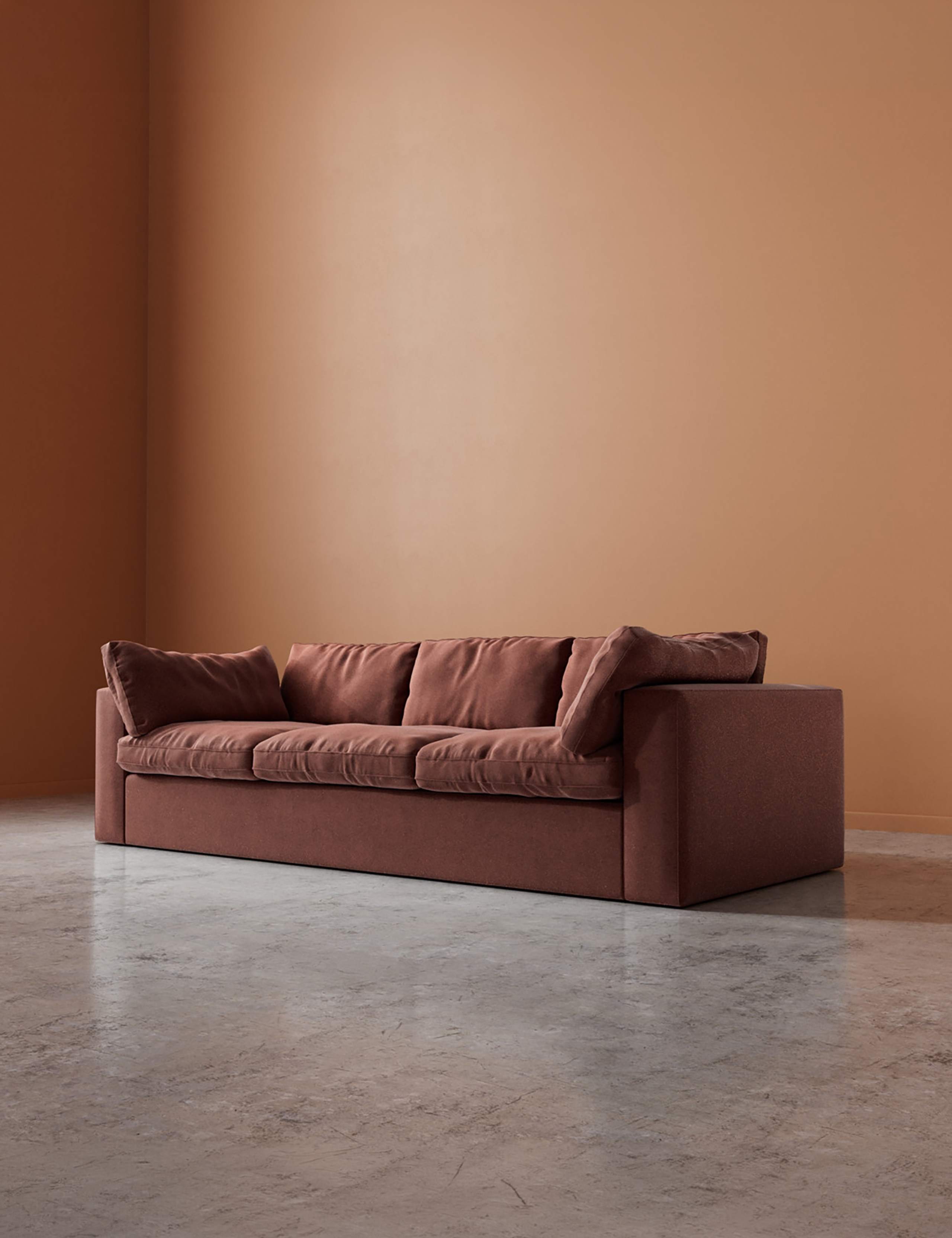 Easy Velvet 3 Seater Sofa 5 of 6