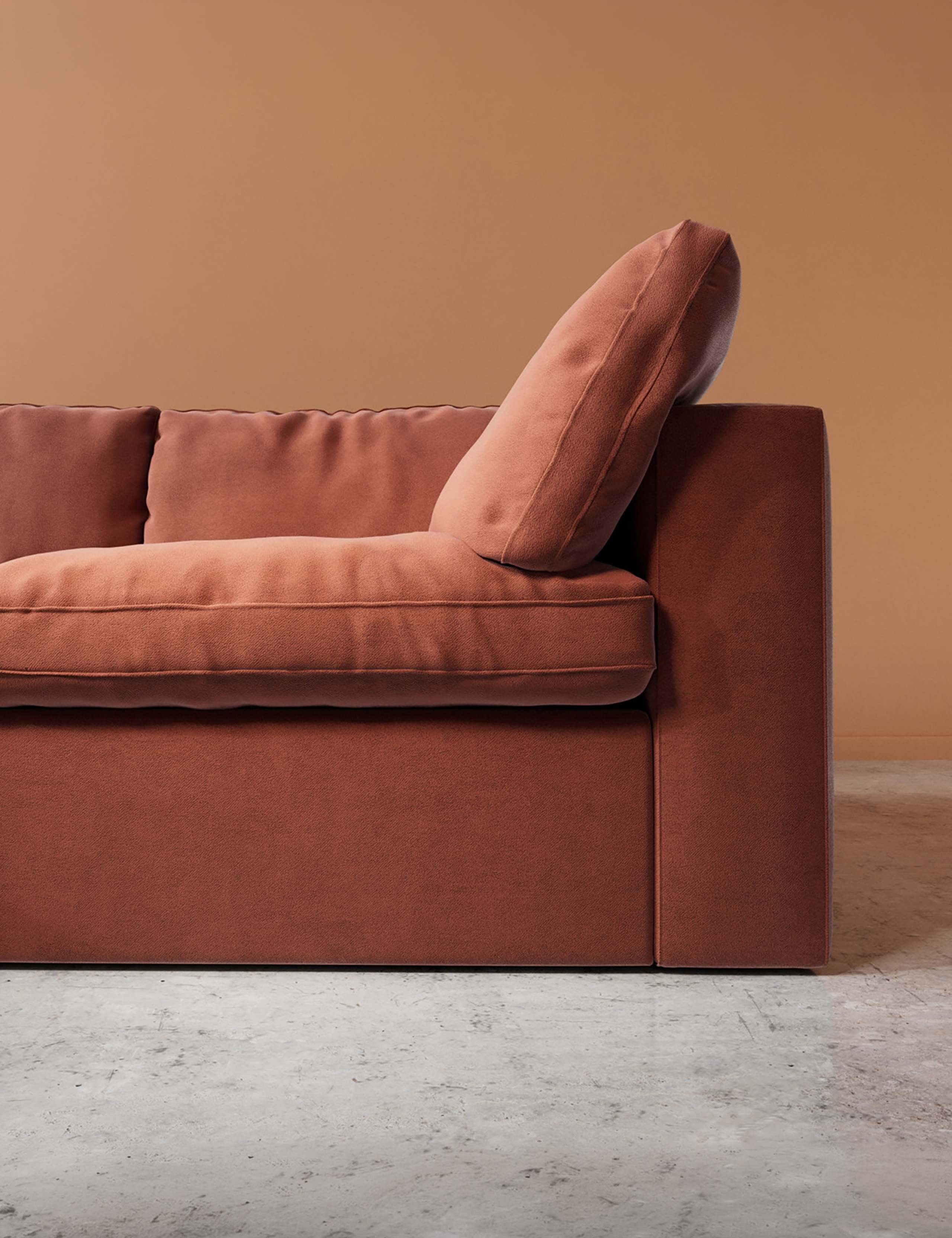 Easy Velvet Left Corner Sofa 2 of 6