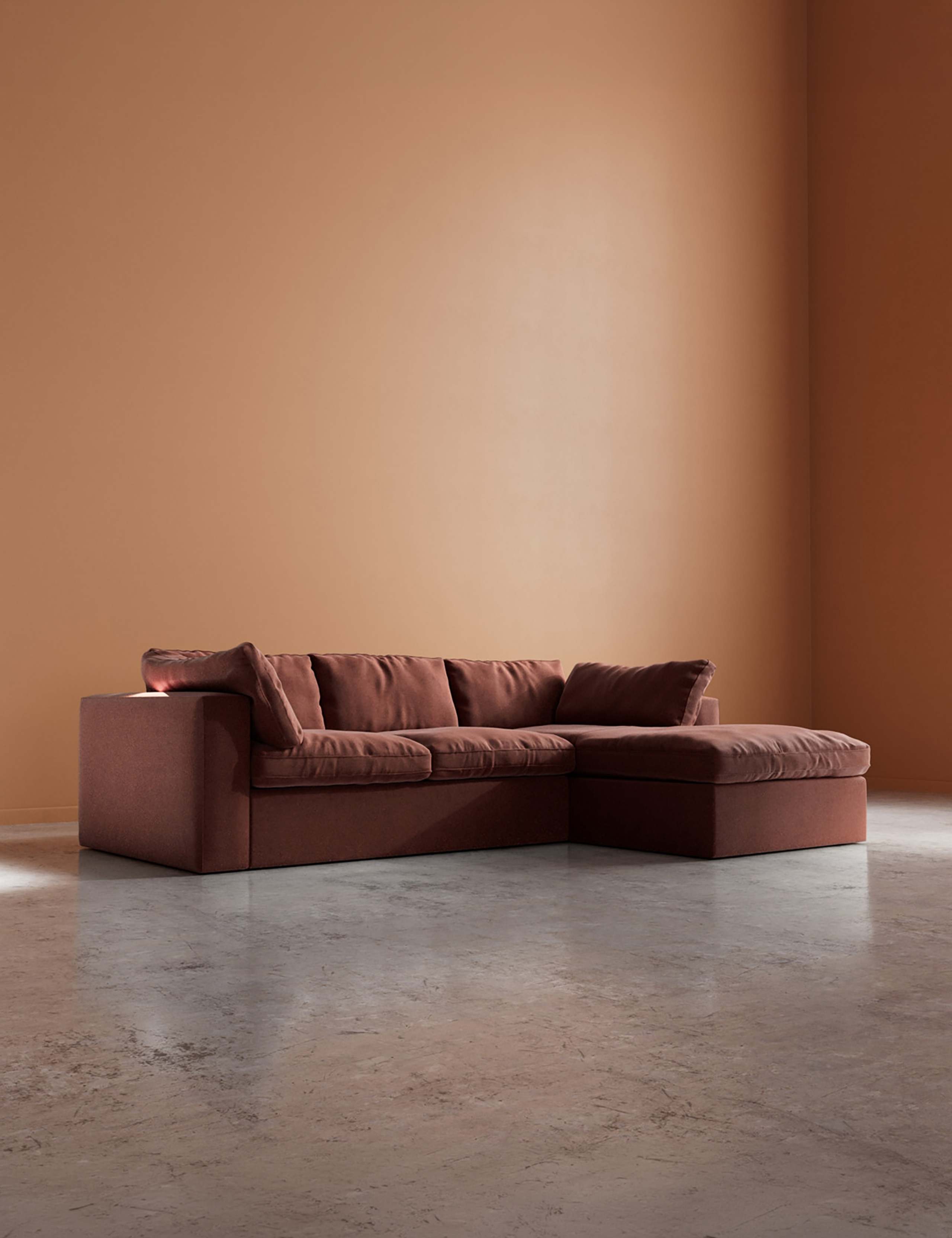 Easy Velvet Right Corner Sofa 5 of 6
