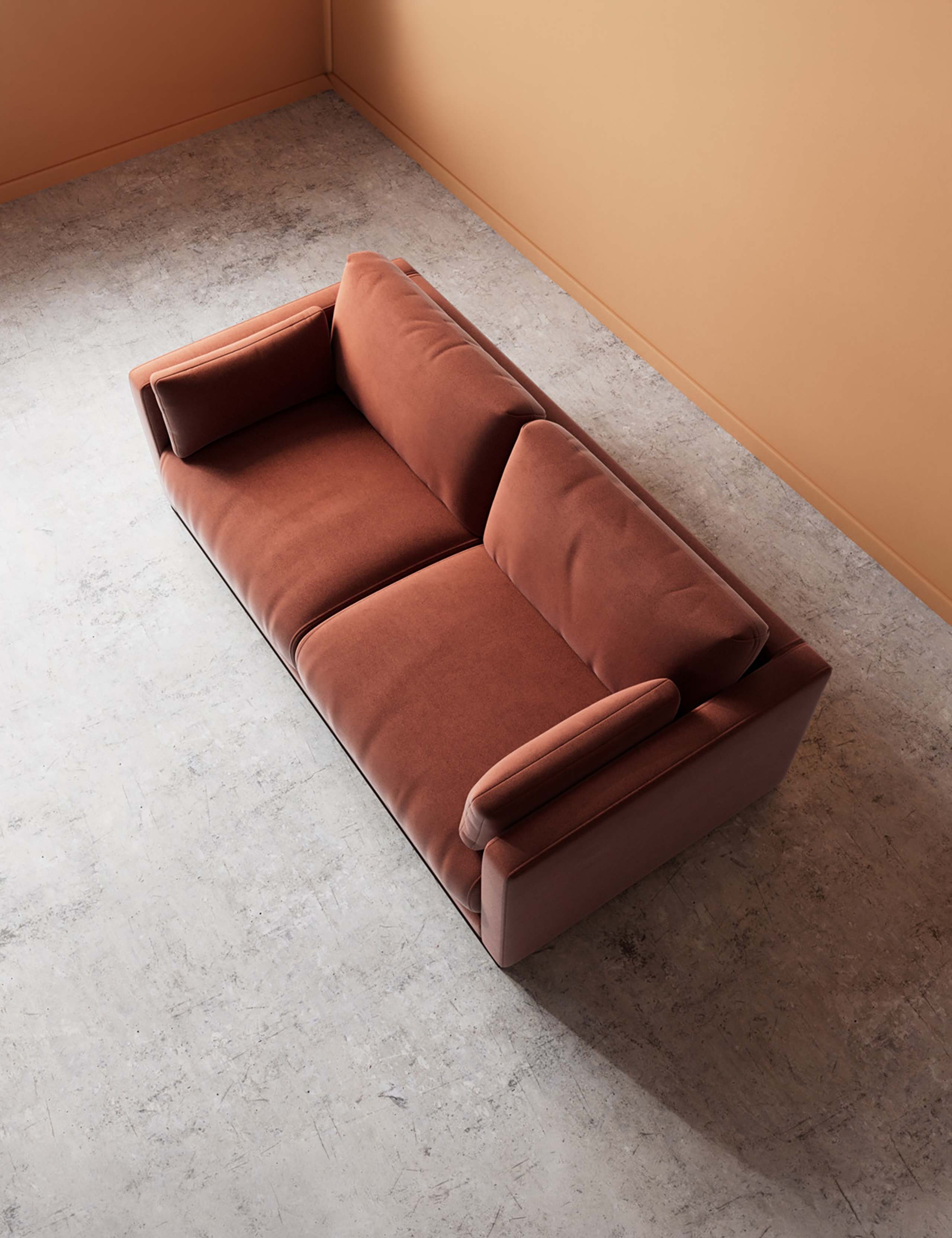 Easy Velvet 2 Seater Sofa 4 of 6