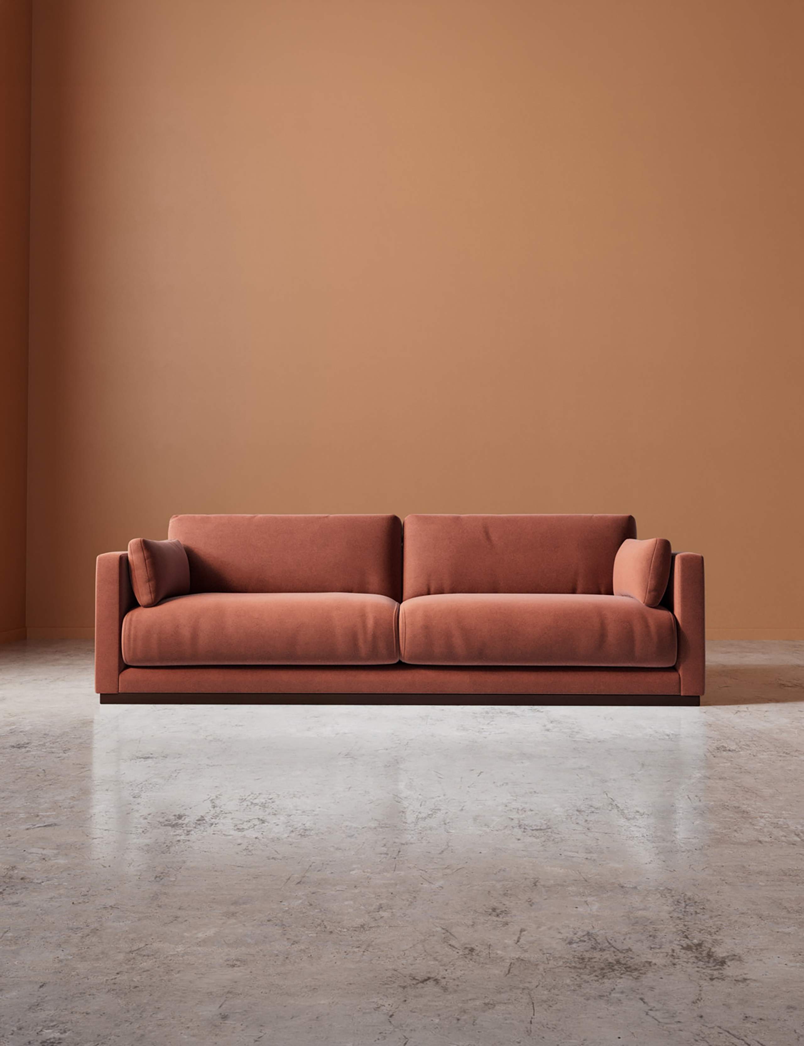 Easy Velvet 3 Seater Sofa 1 of 6