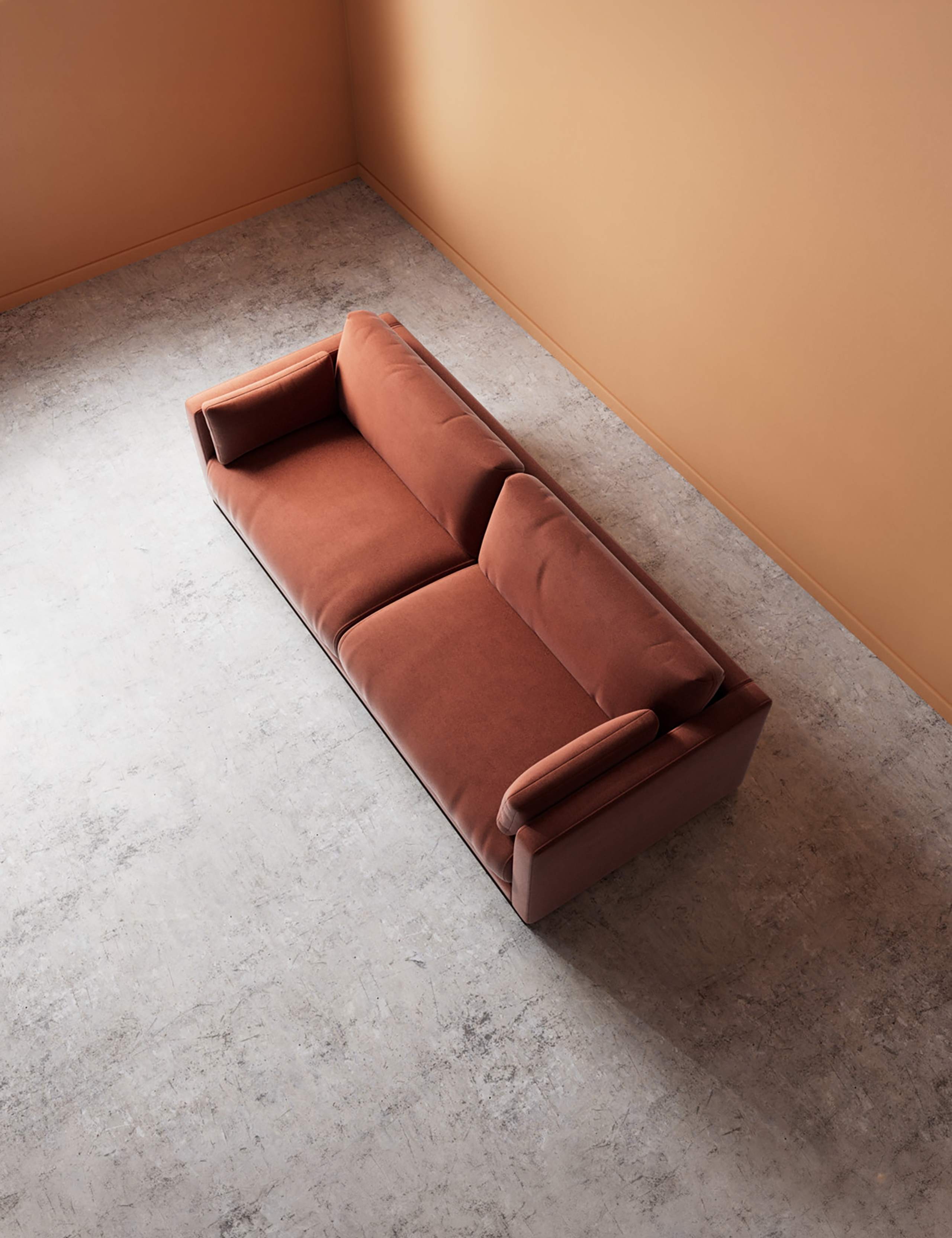 Easy Velvet 3 Seater Sofa 4 of 6