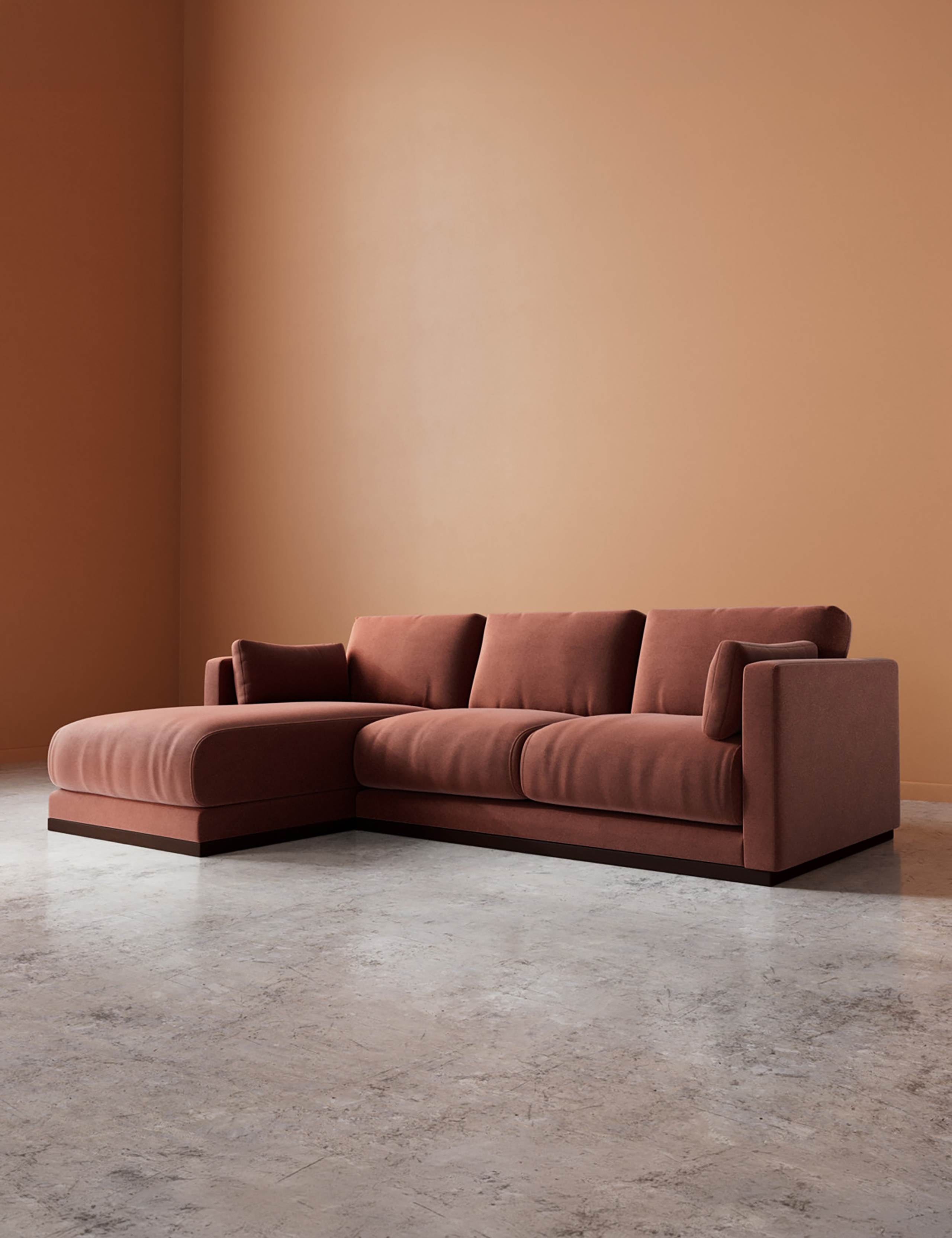 Easy Velvet Left Corner Sofa 5 of 6