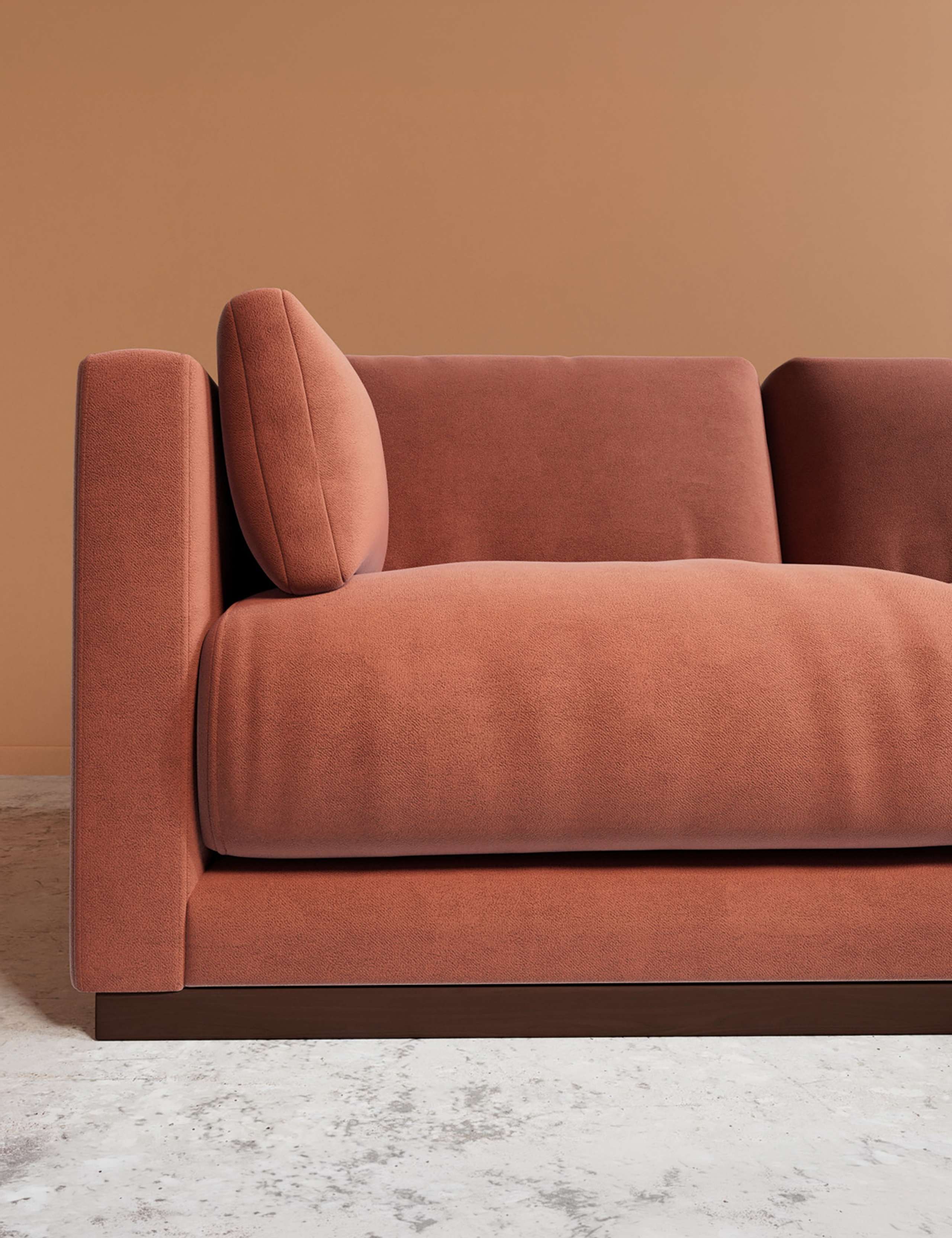 Easy Velvet Right Corner Sofa 2 of 6