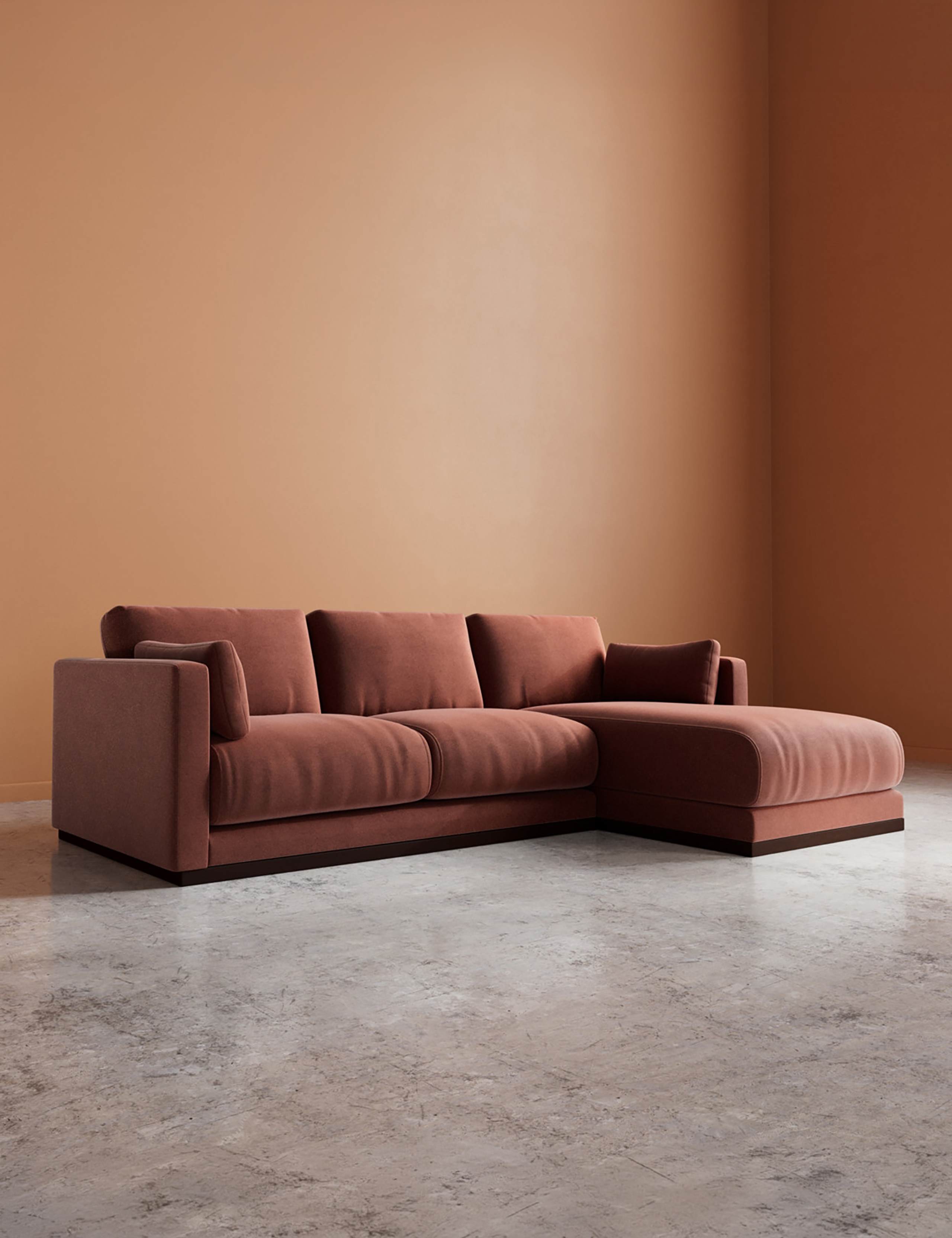 Easy Velvet Right Corner Sofa 5 of 6