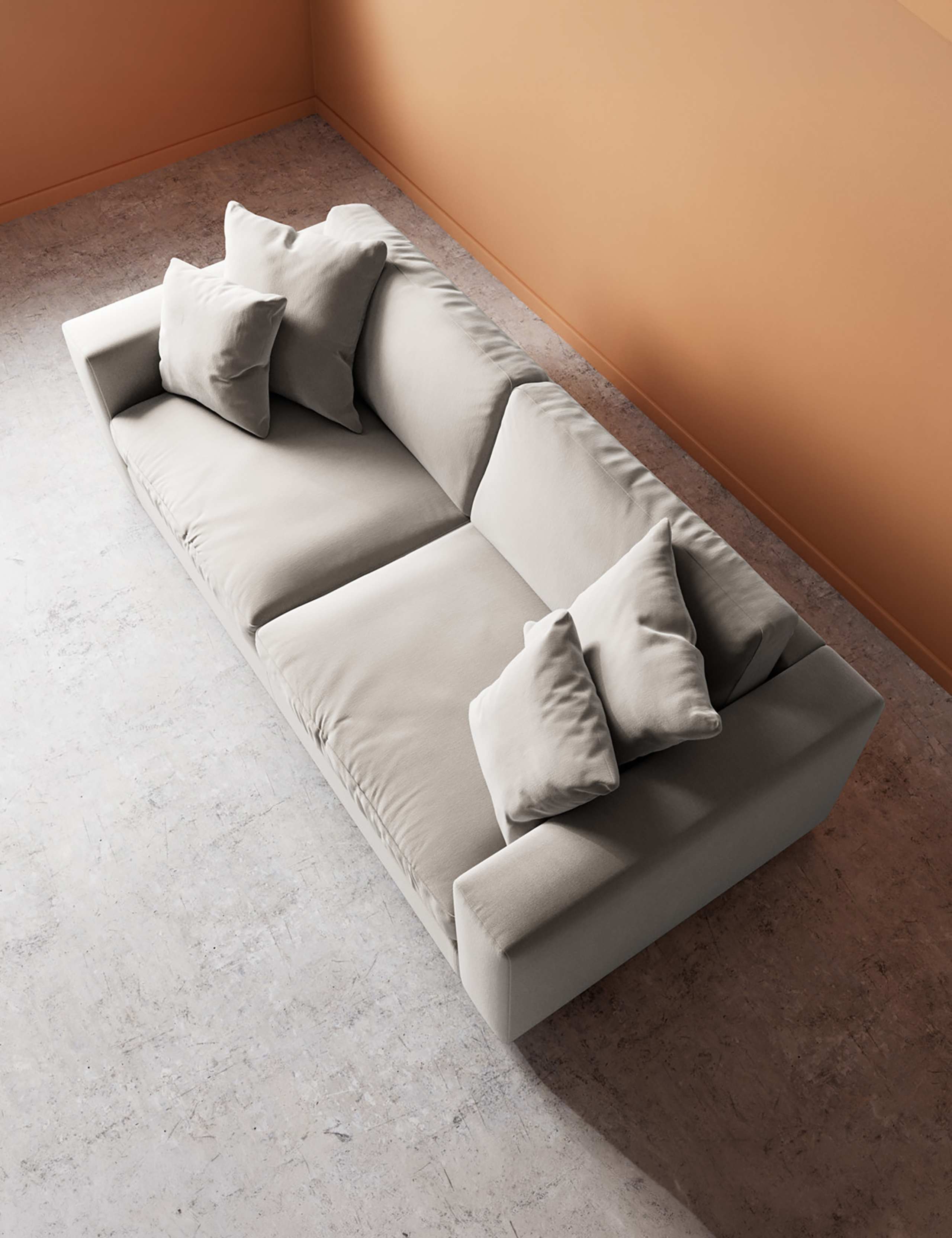 Crushed Velvet 3 Seater Sofa 4 of 6