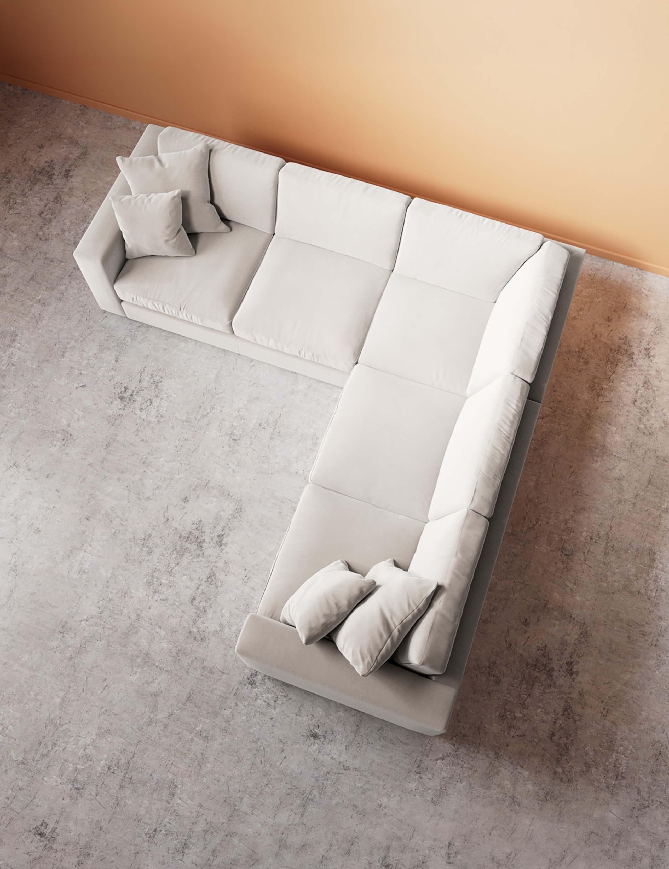 Crushed Velvet Corner Sofa 4 of 6
