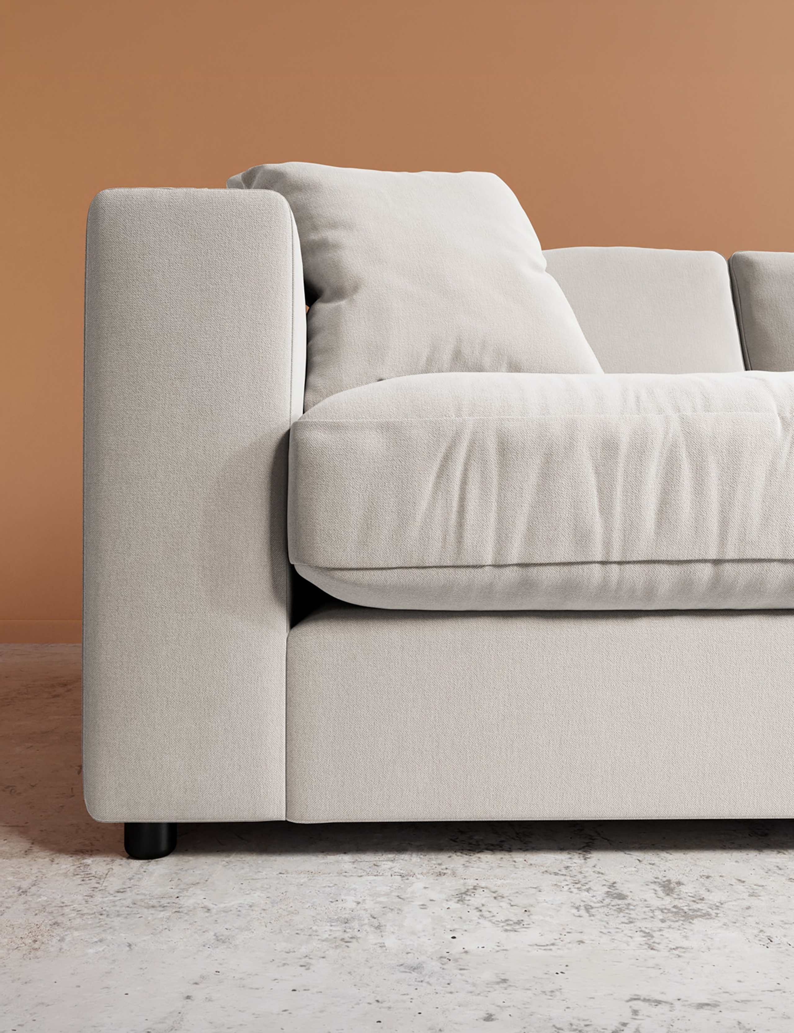 Crushed Velvet Right Corner Sofa 2 of 6