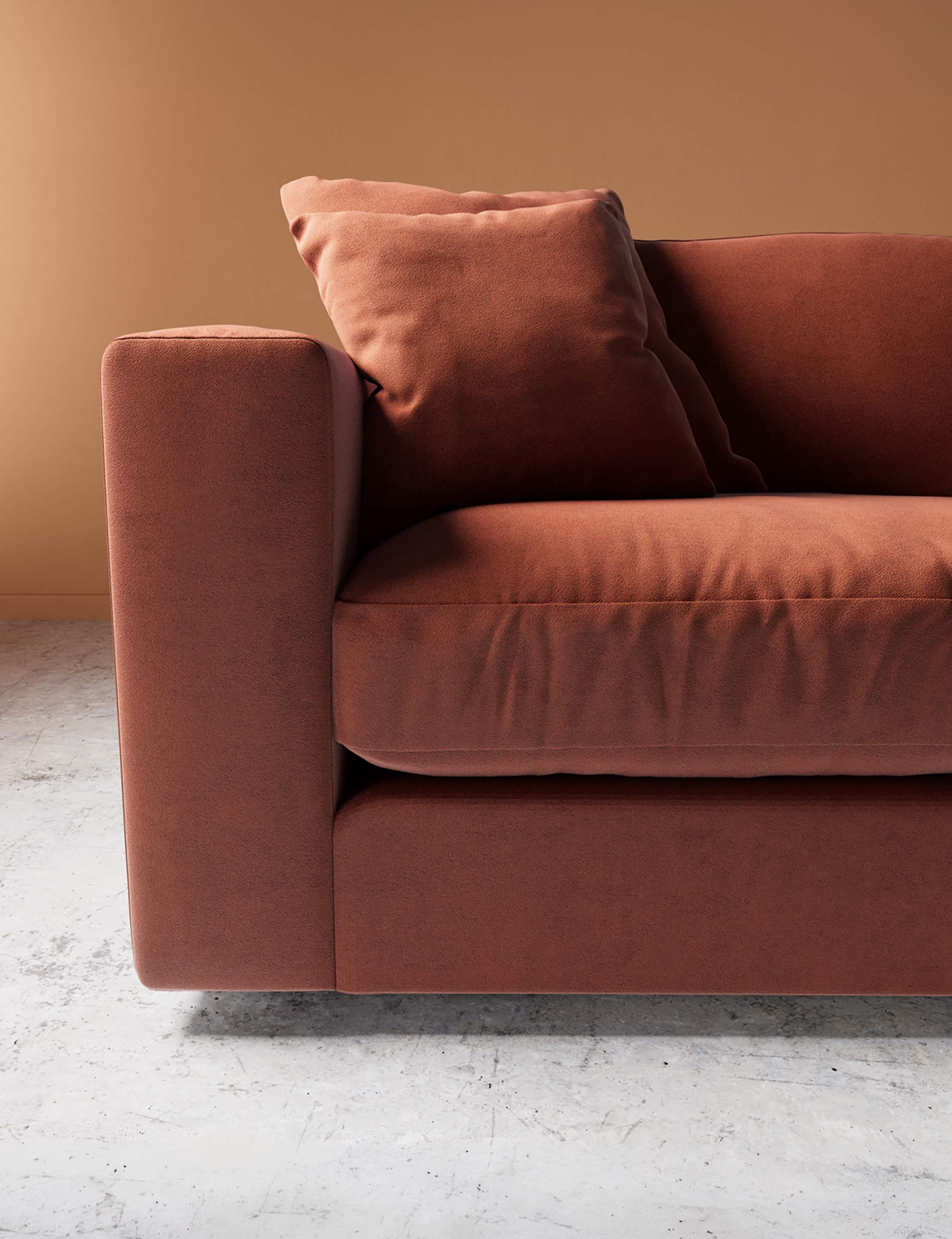 Easy Velvet 3 Seater Sofa 2 of 6