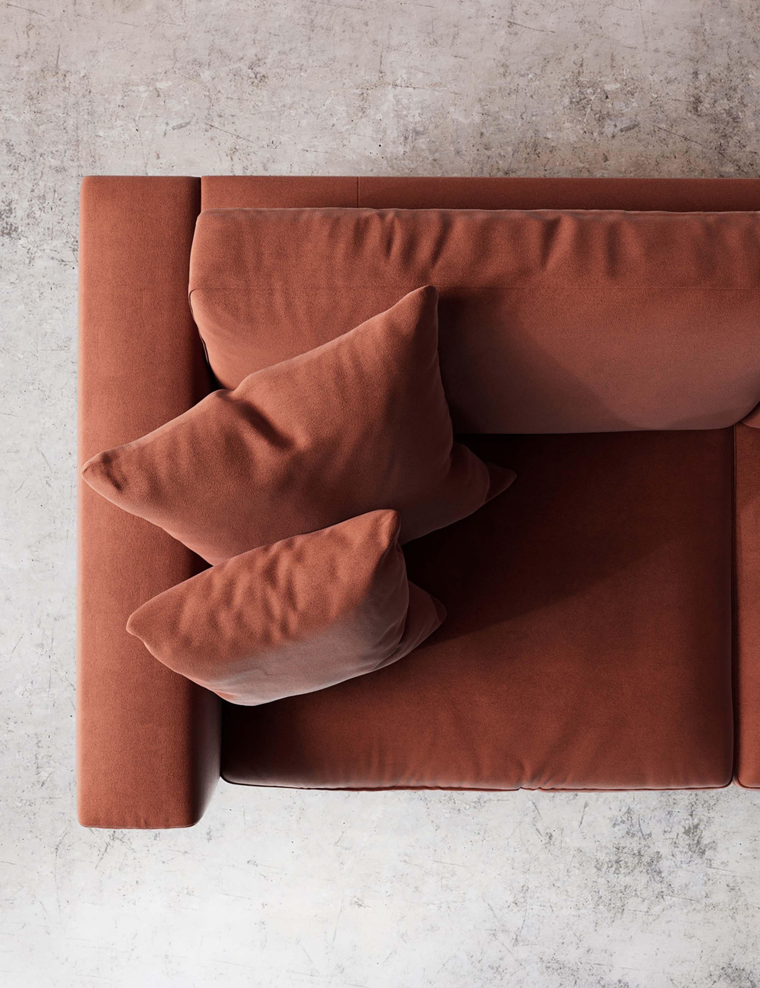Easy Velvet 3 Seater Sofa 3 of 6