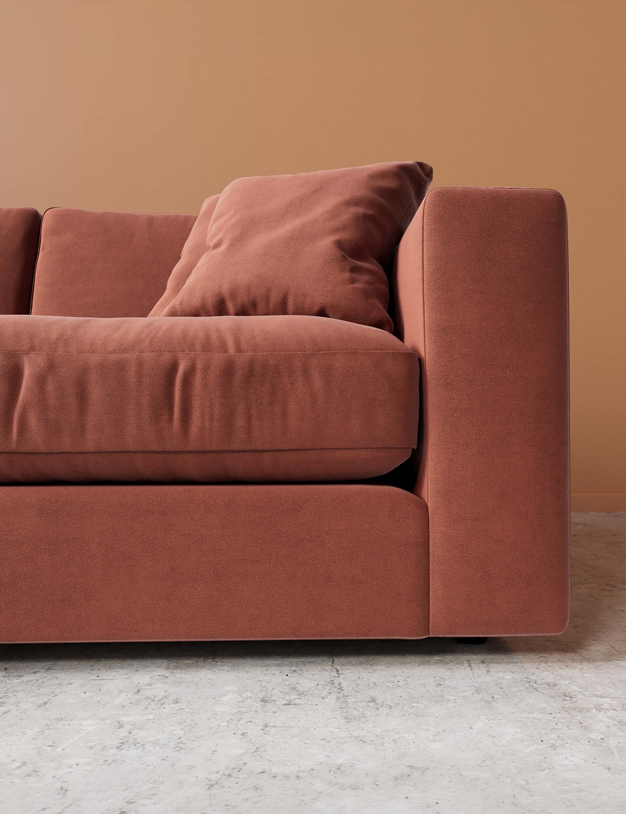 Easy Velvet Corner Sofa 2 of 6