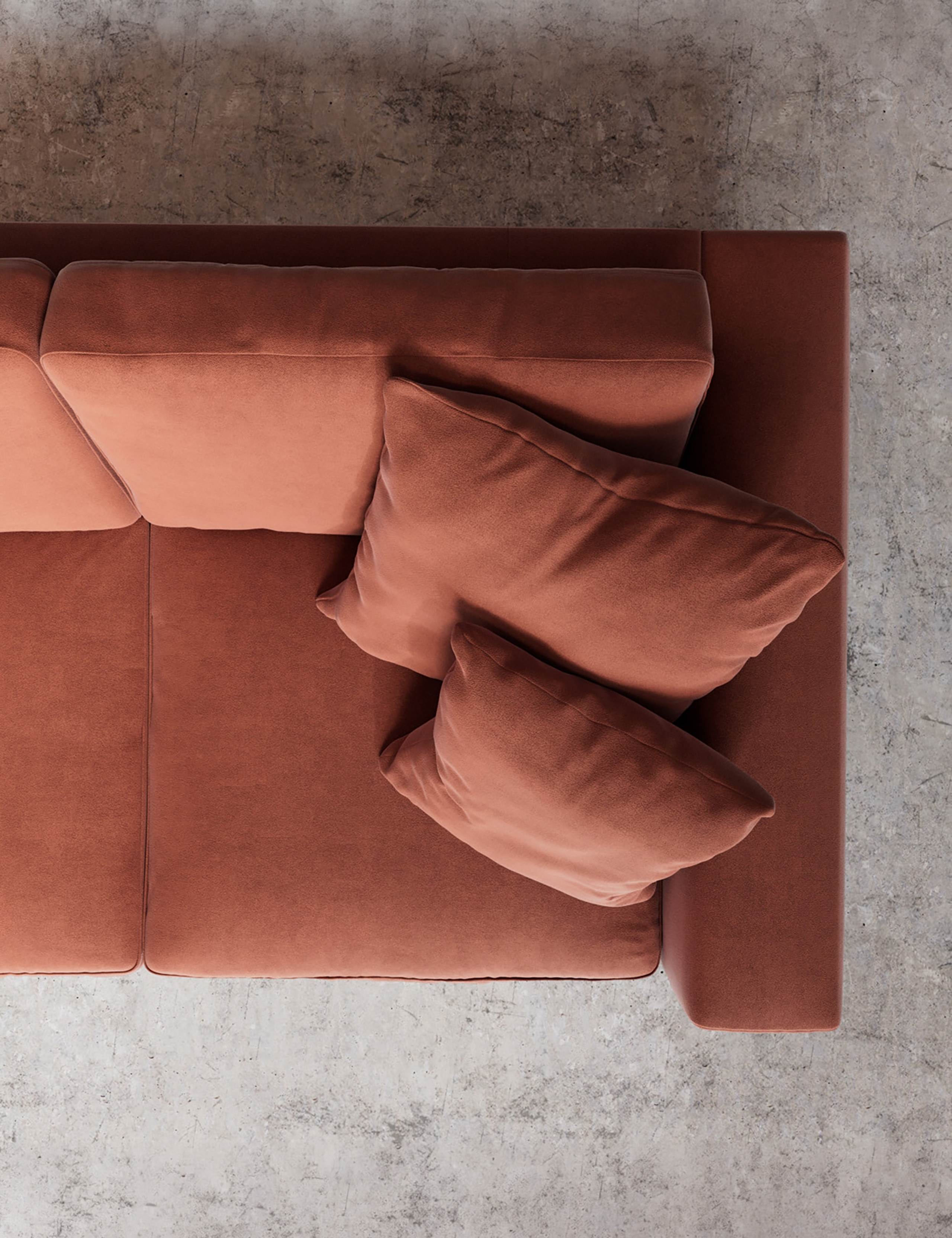 Easy Velvet Corner Sofa 3 of 6