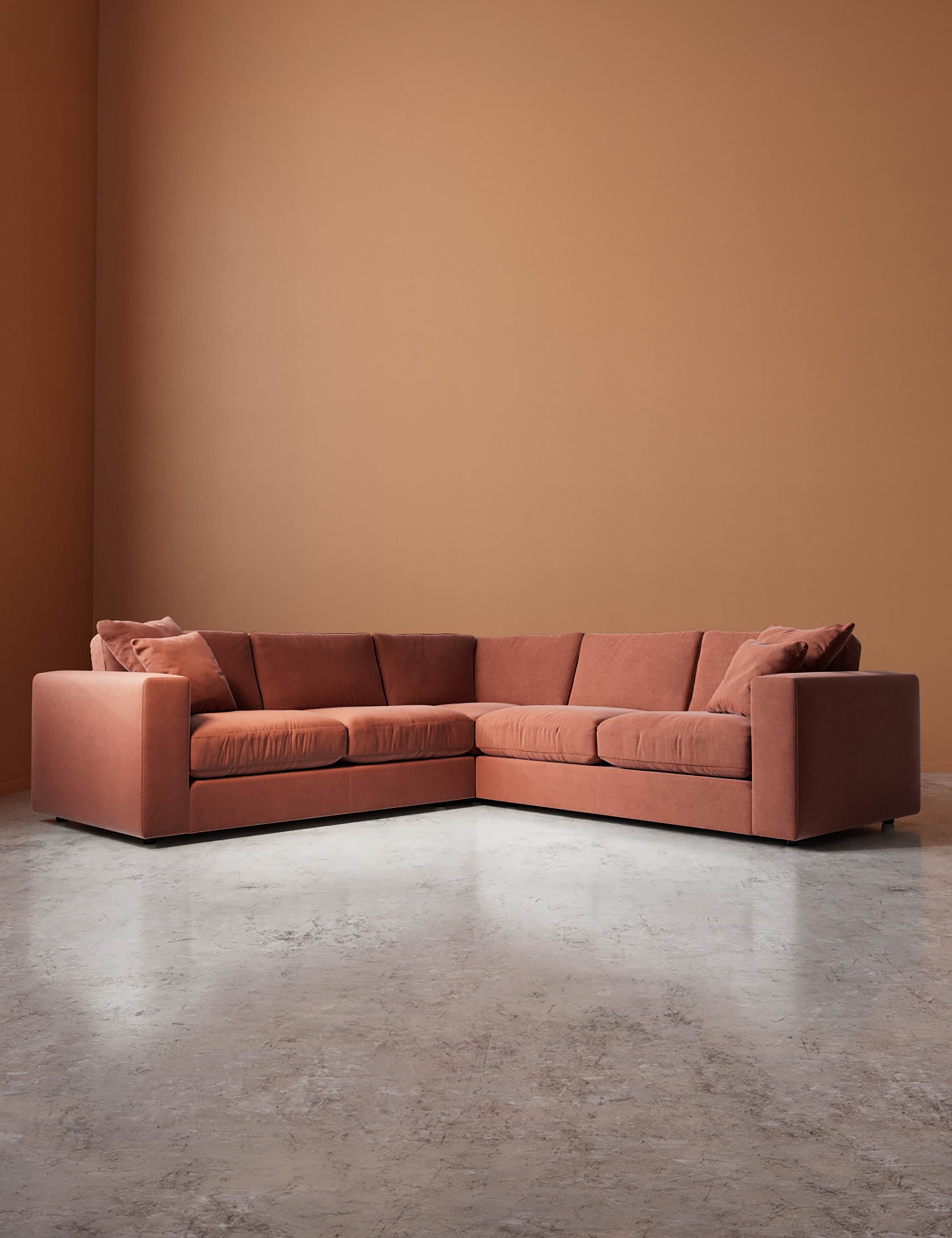 Easy Velvet Corner Sofa 5 of 6