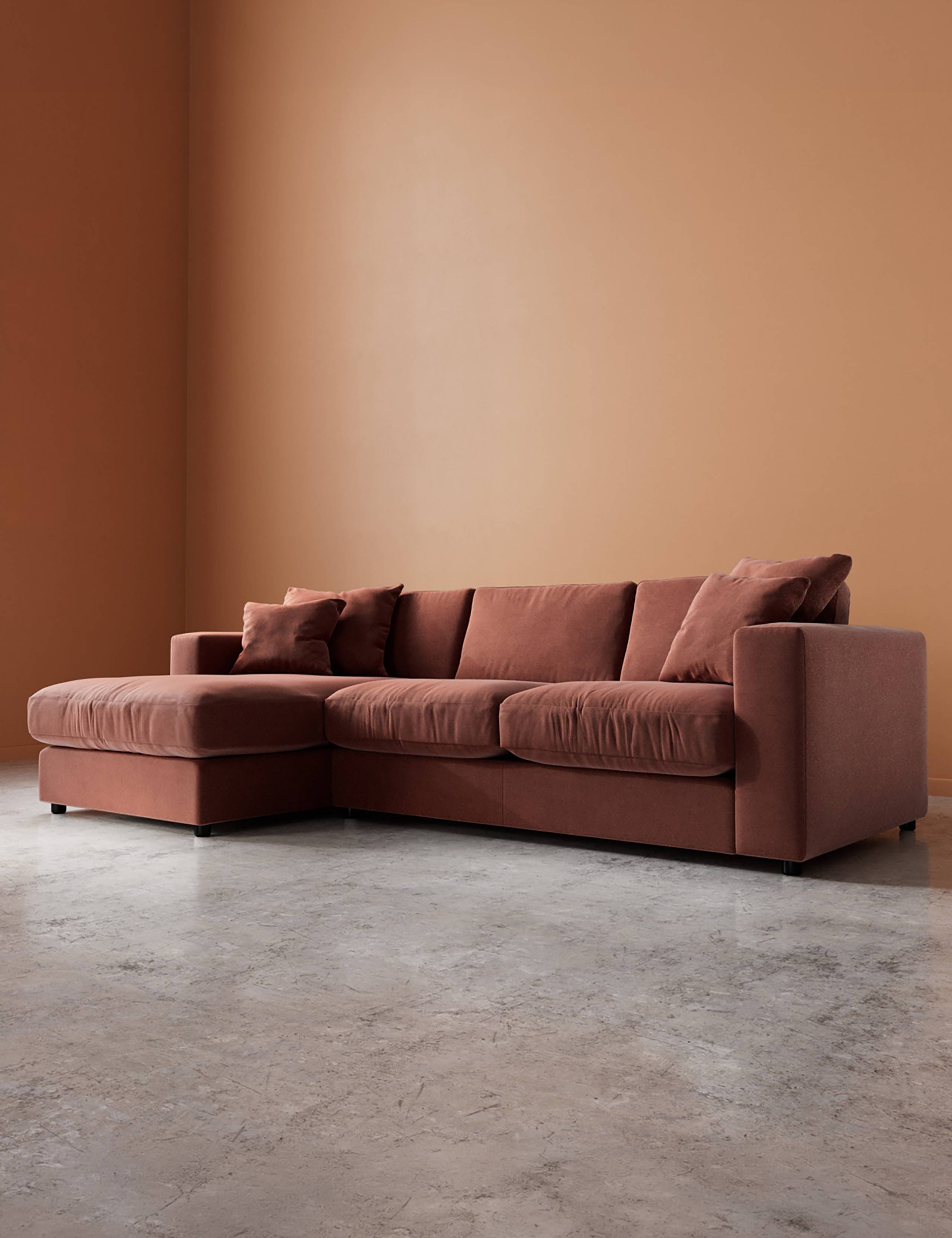 Easy Velvet Left Corner Sofa 5 of 5