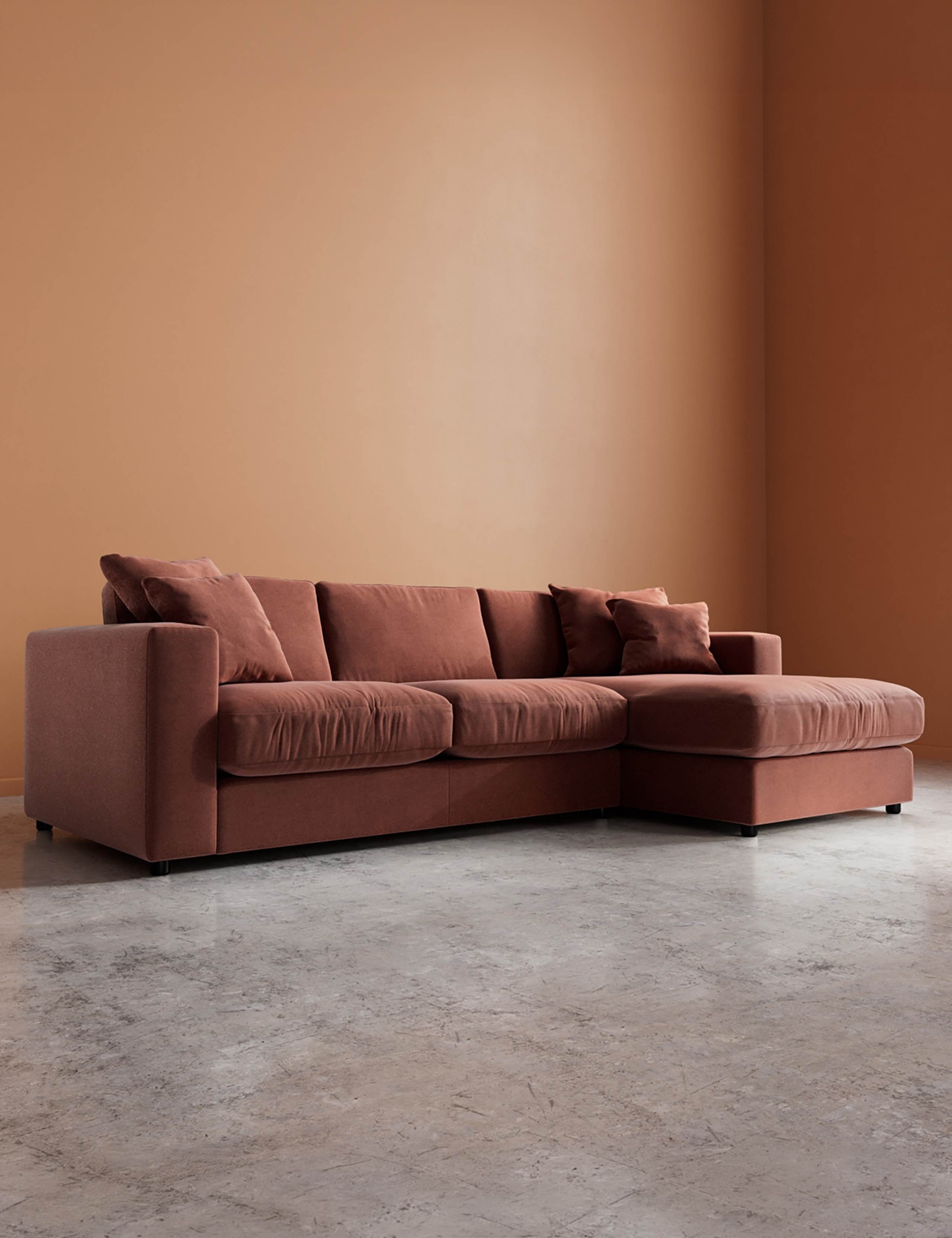 Easy Velvet Right Corner Sofa 5 of 6