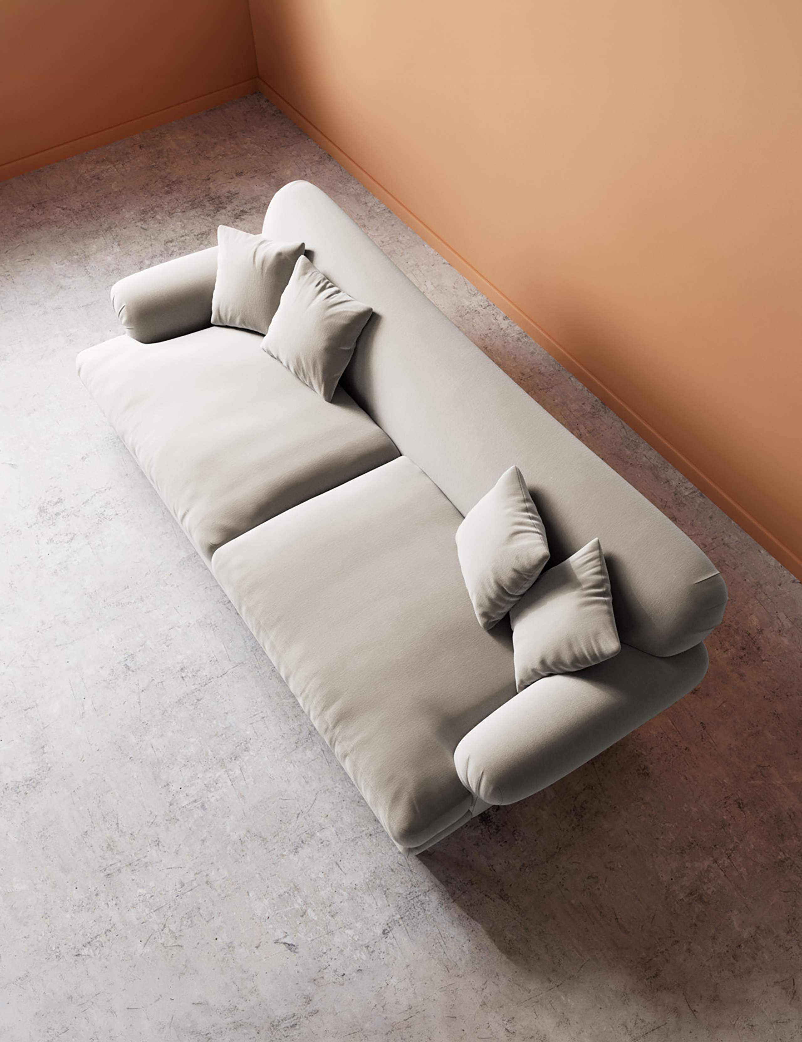 Willows Crushed Velvet 3 Seater Sofa 4 of 5