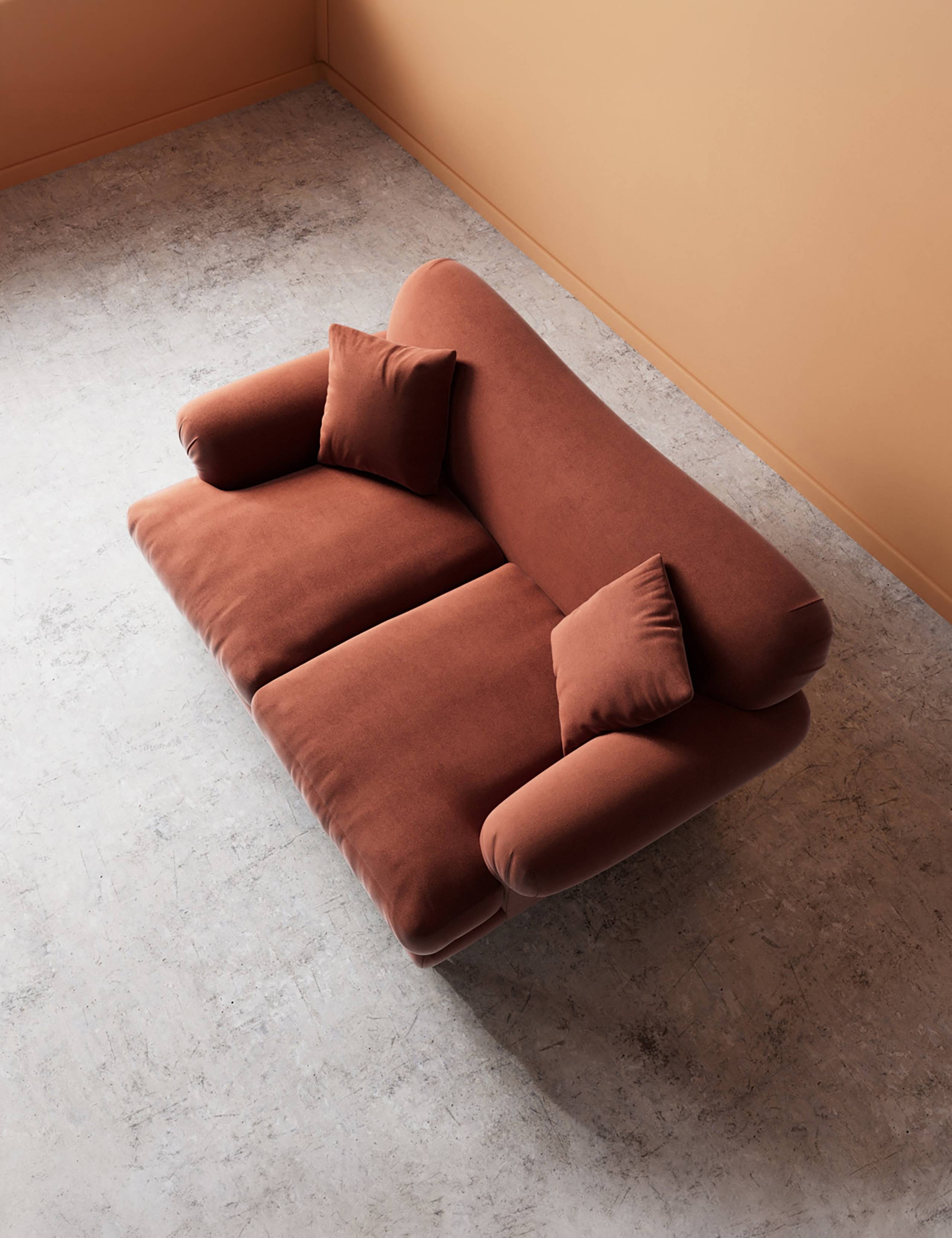 Willows Easy Velvet 2 Seater Sofa 4 of 5