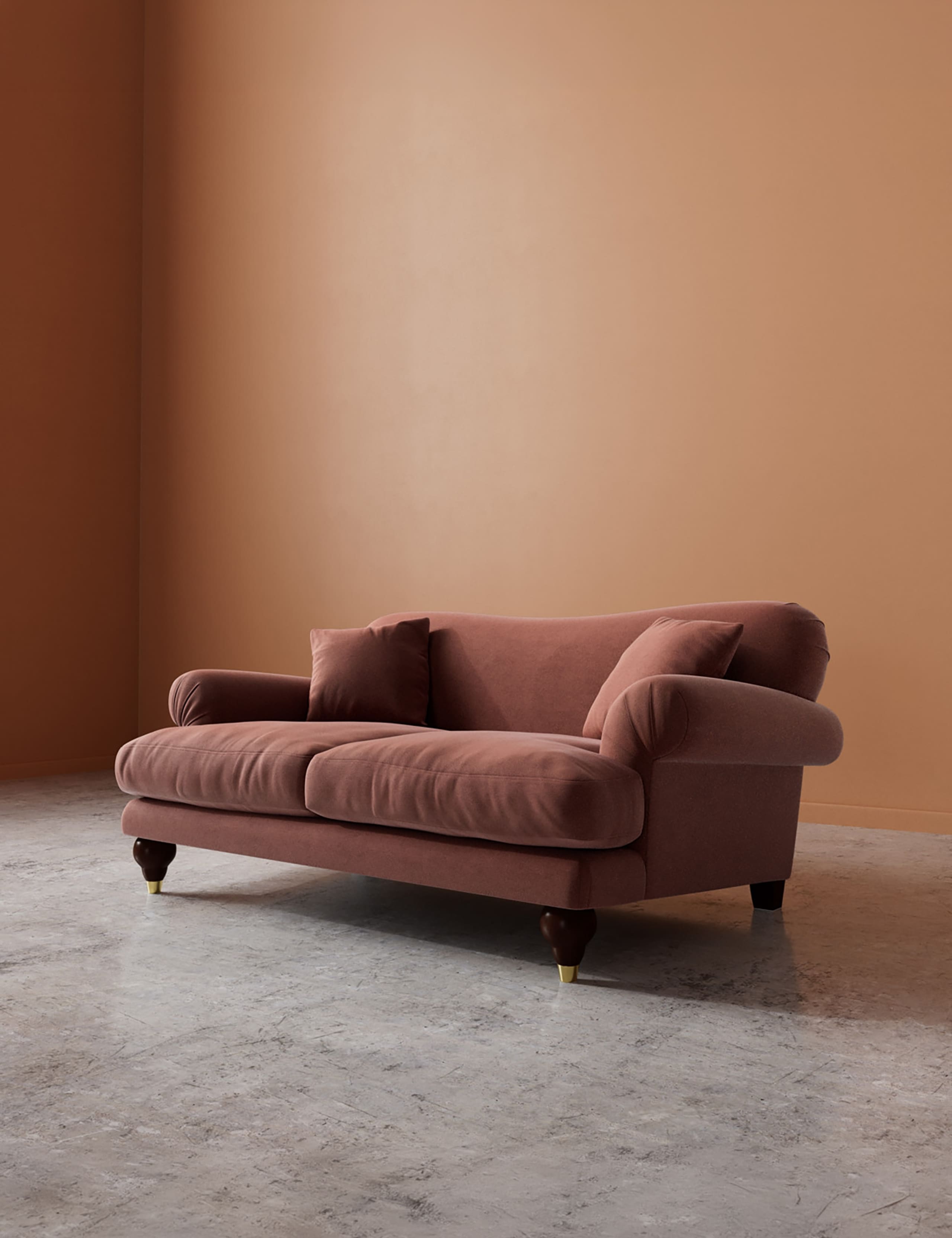 Willows Easy Velvet 2 Seater Sofa 5 of 5