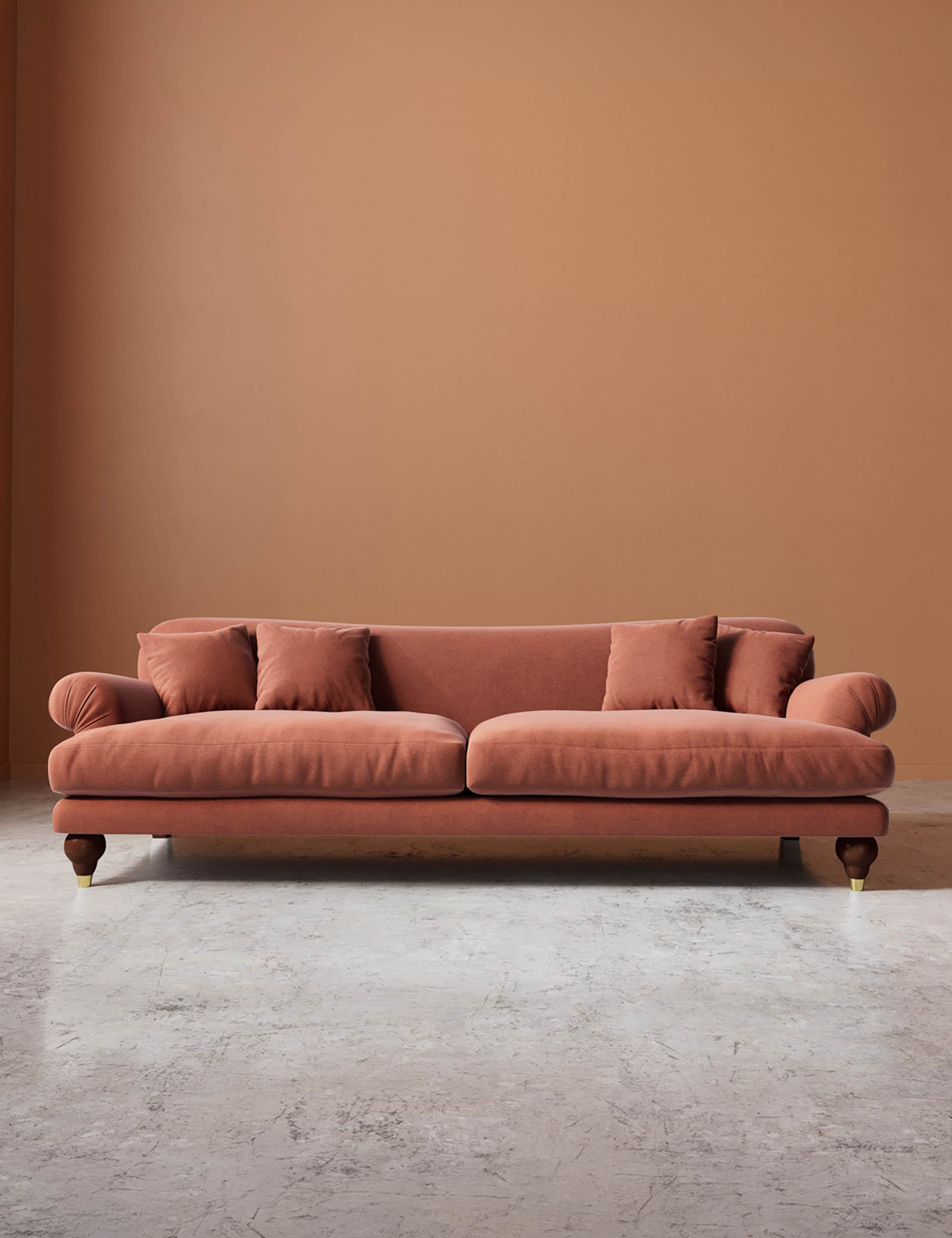 Willows Easy Velvet 3 Seater Sofa 1 of 5
