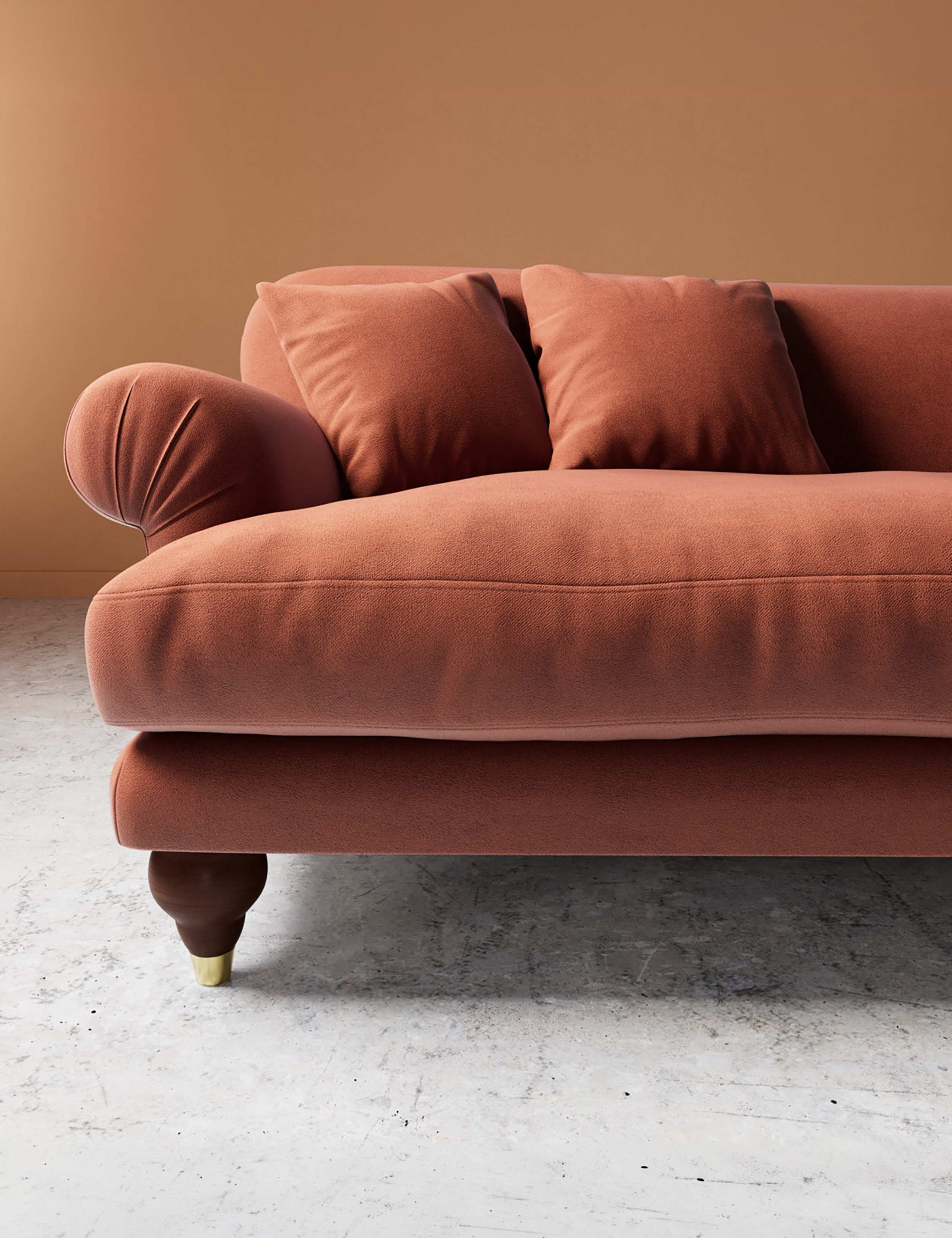 Willows Easy Velvet 3 Seater Sofa 2 of 5