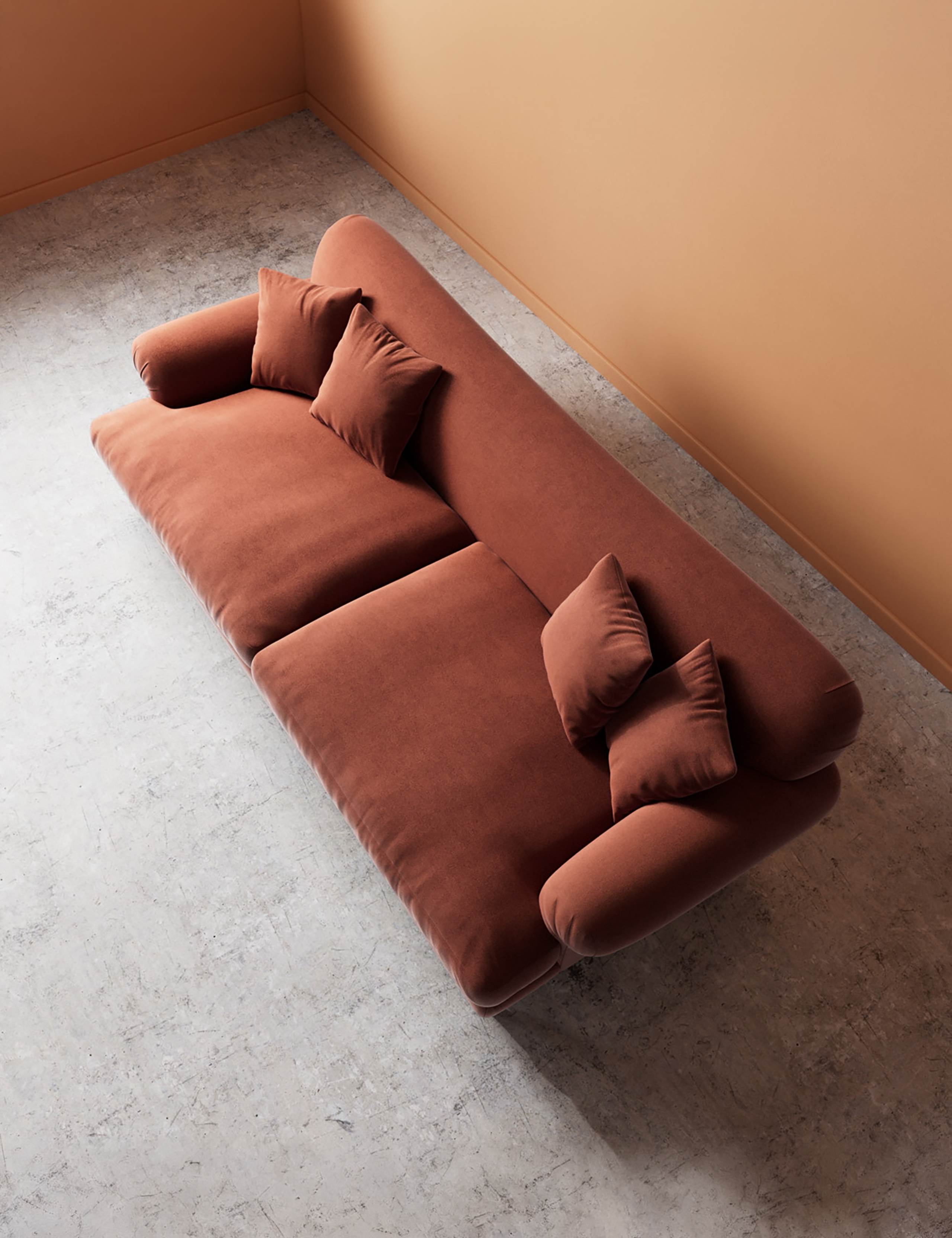 Willows Easy Velvet 3 Seater Sofa 4 of 5