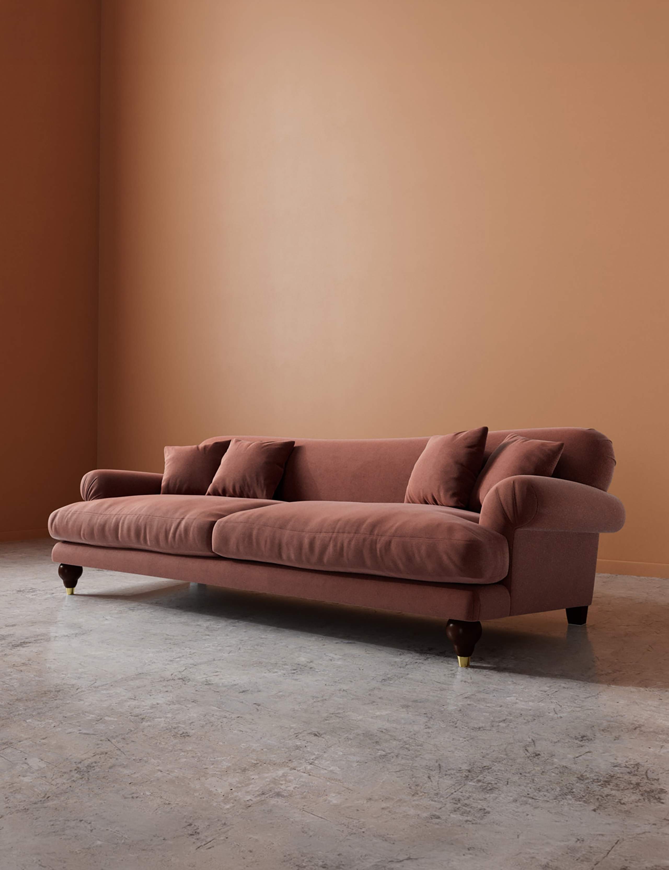 Willows Easy Velvet 3 Seater Sofa 5 of 5