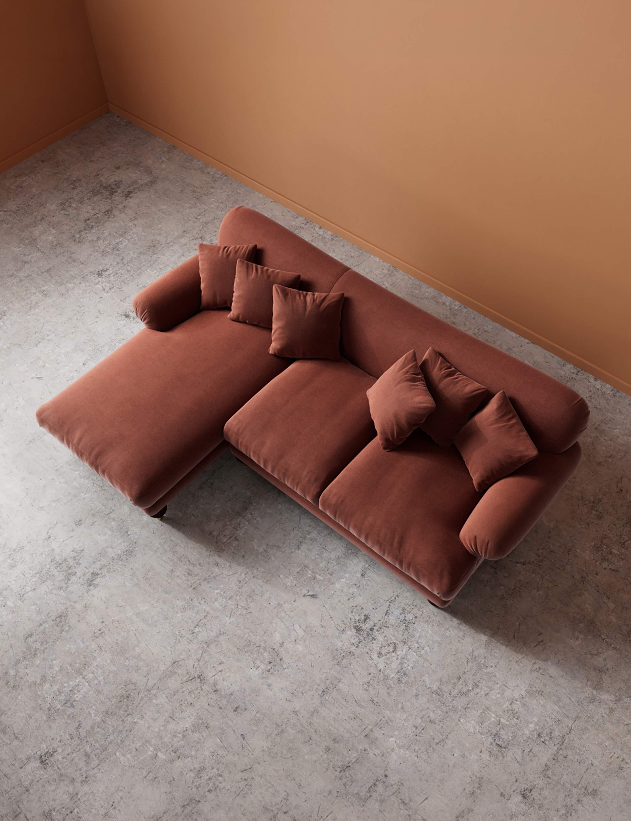 Willows Easy Velvet Left Corner Sofa 4 of 5