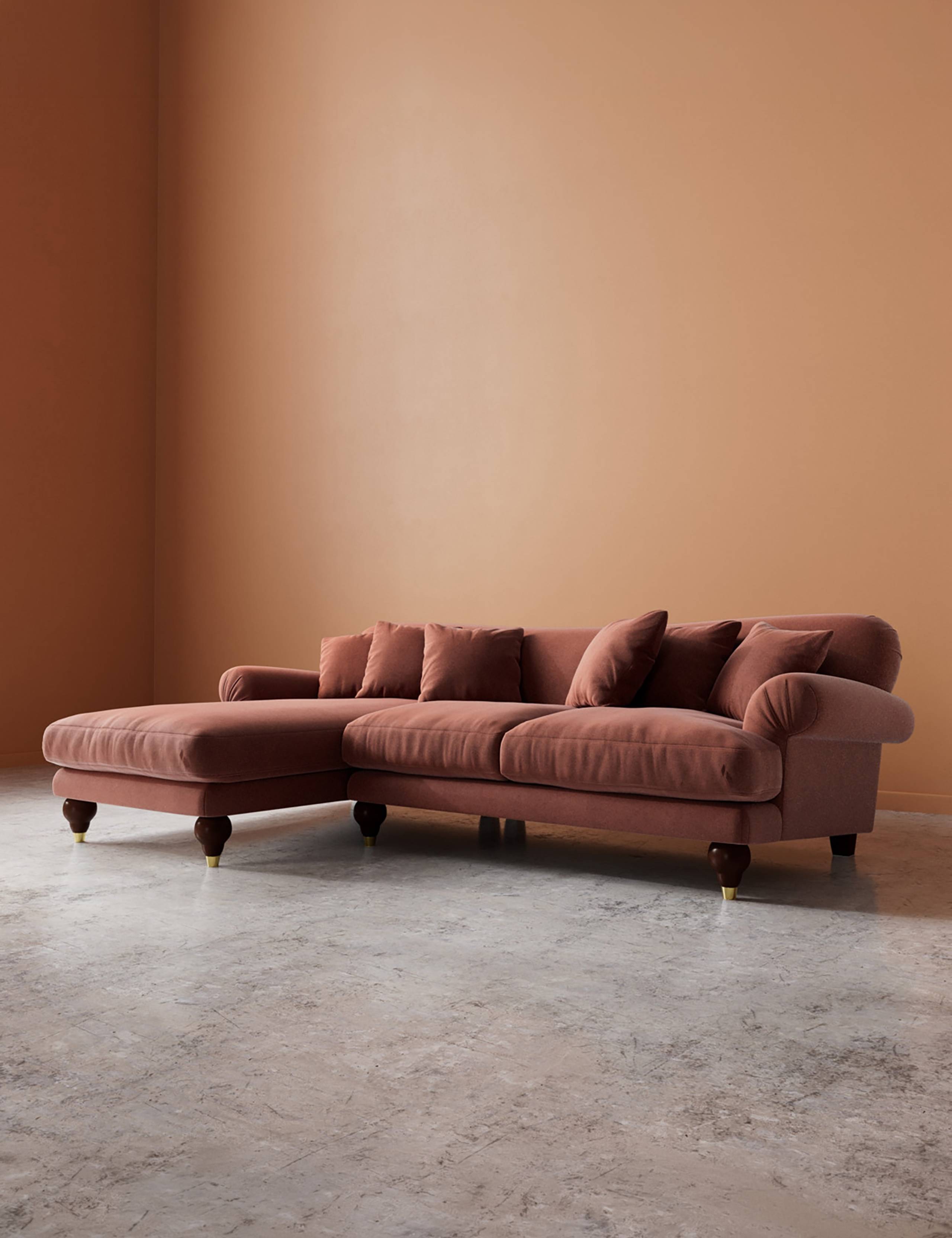 Willows Easy Velvet Left Corner Sofa 5 of 5