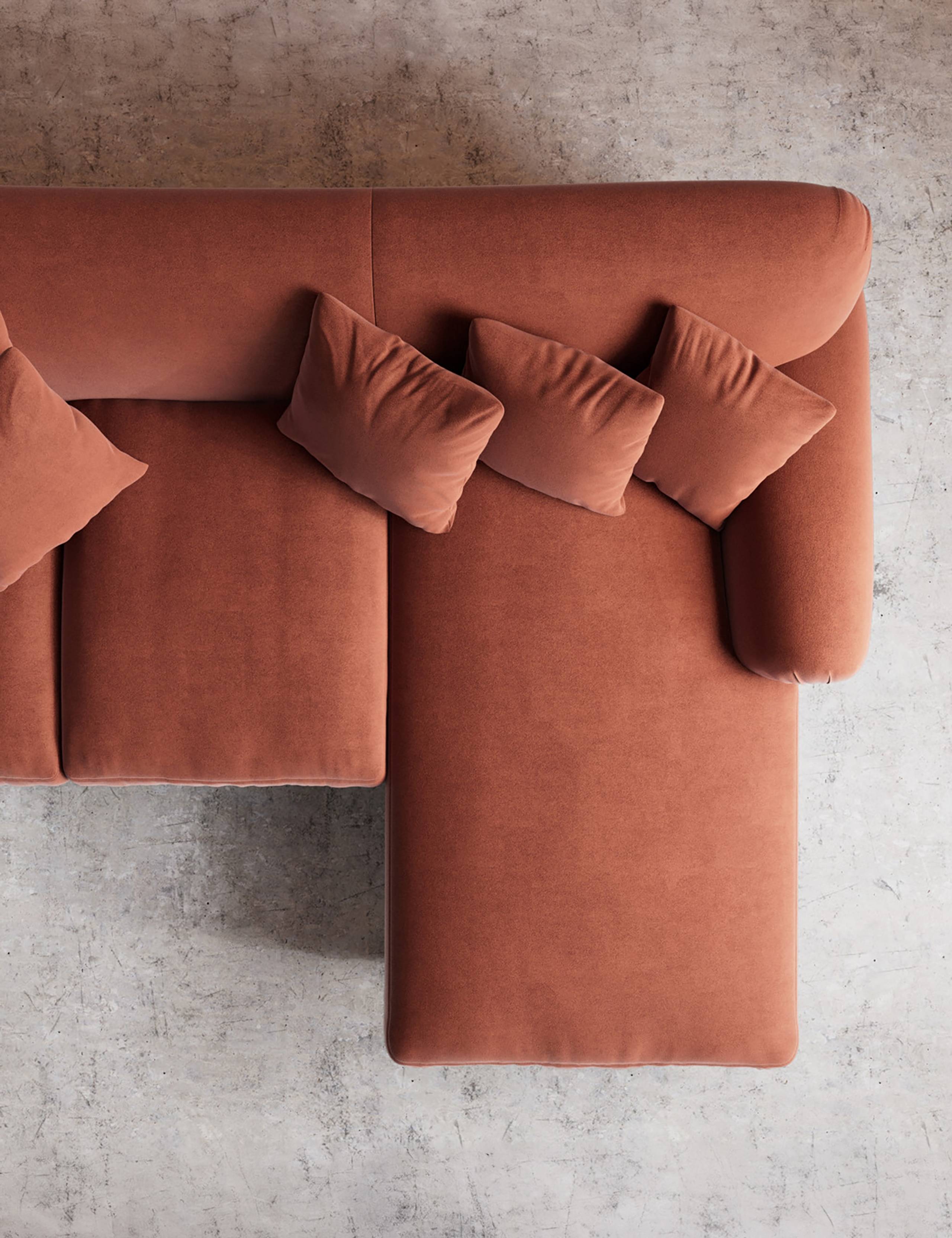 Willows Easy Velvet Right Corner Sofa 3 of 5