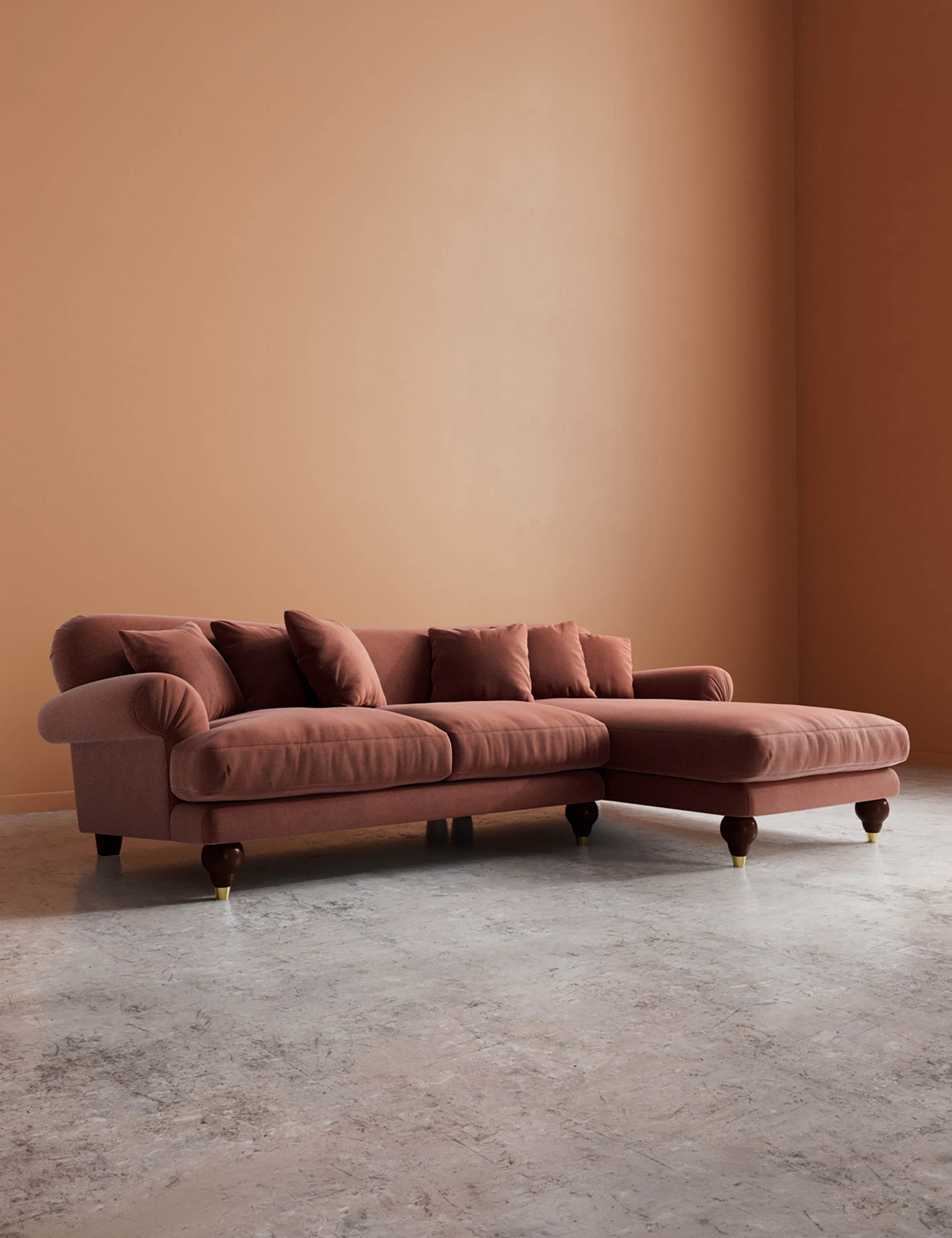 Willows Easy Velvet Right Corner Sofa 5 of 5