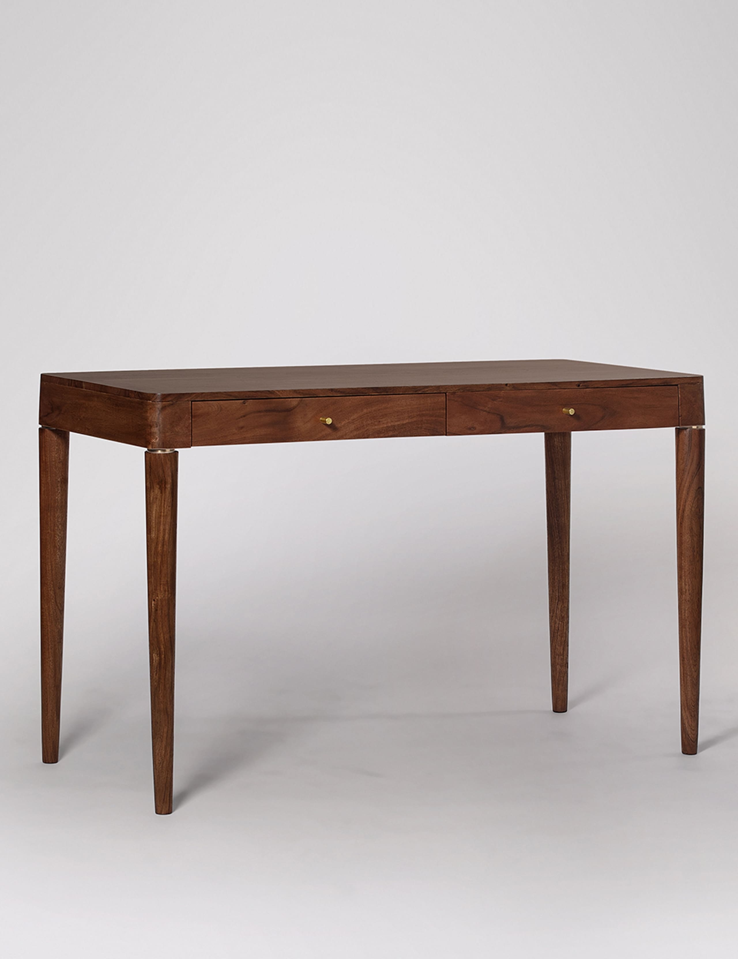 Bjorn Acacia Wood 2 Drawer Desk 2 of 6