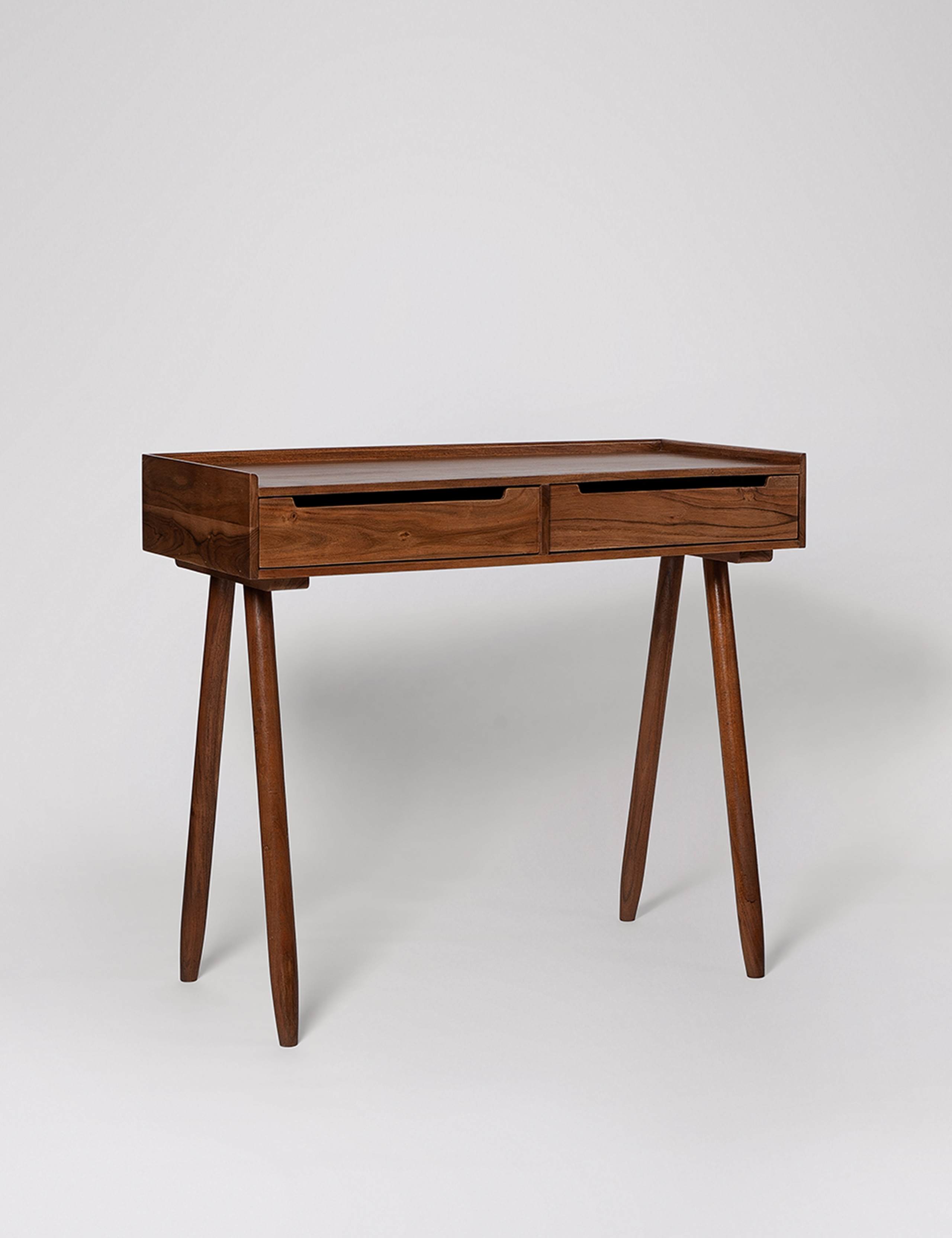 Southwark Acacia Wood 2 Drawer Desk 2 of 6