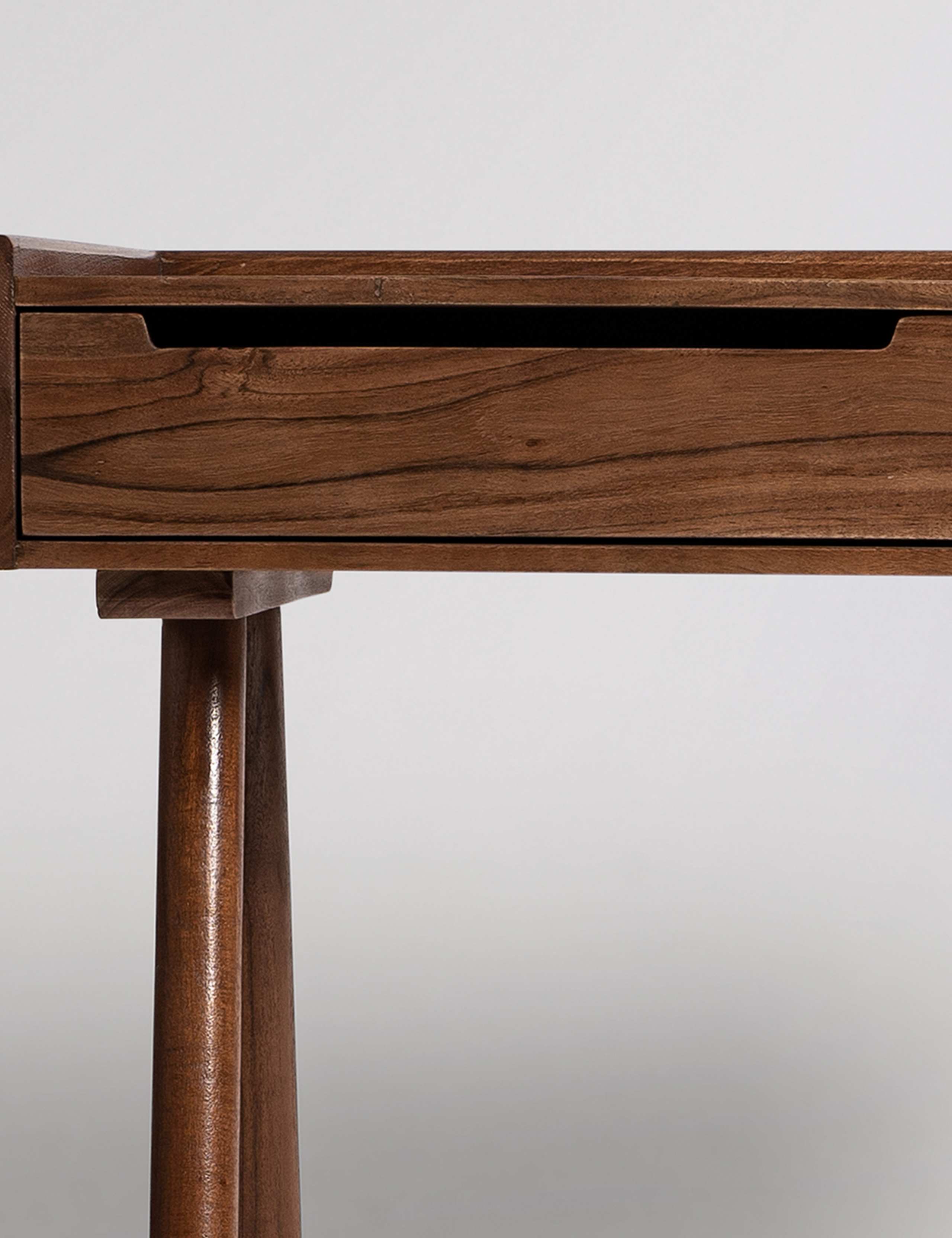 Southwark Acacia Wood 2 Drawer Desk 4 of 6