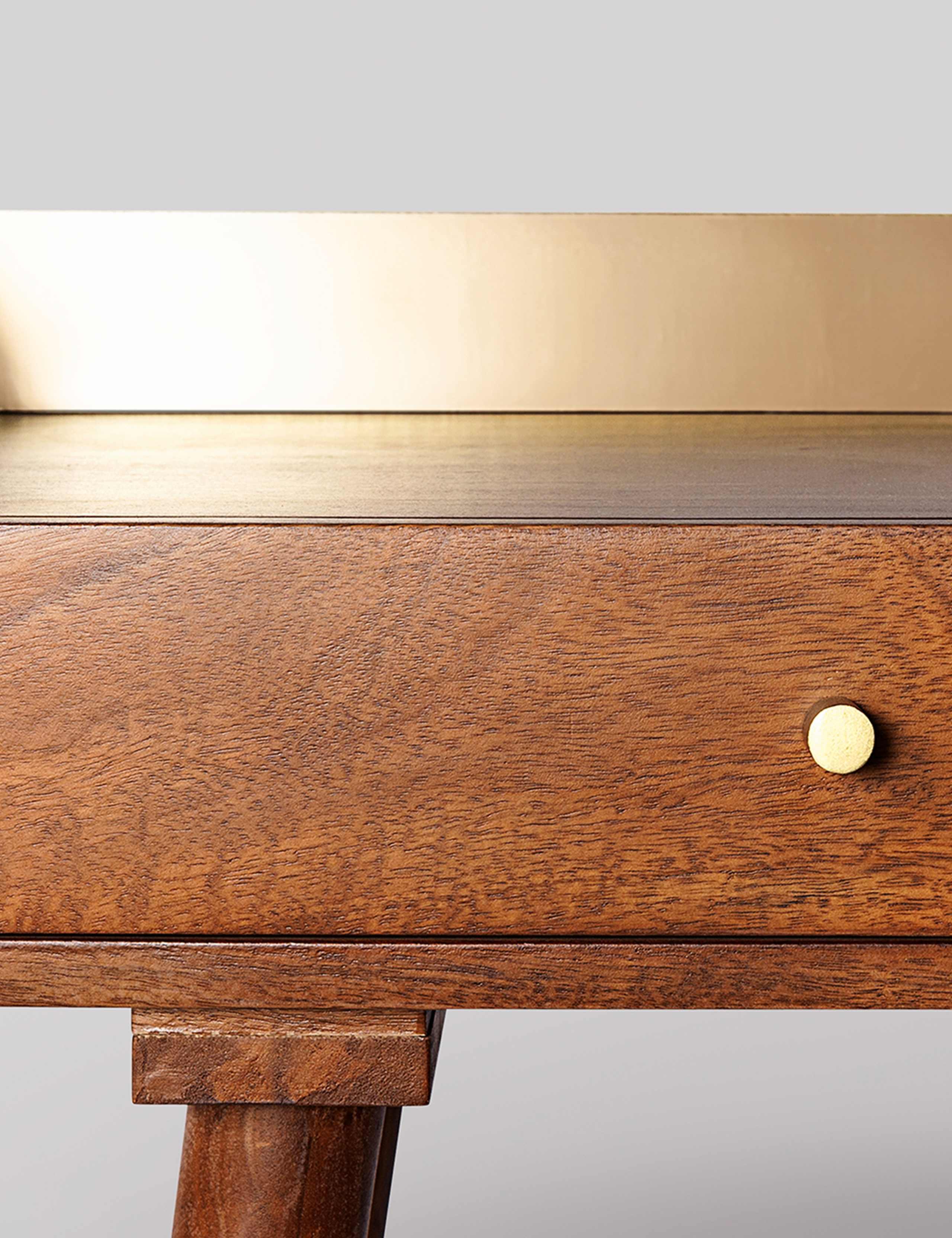 Fresco Mango Wood 2 Drawer Desk 4 of 6