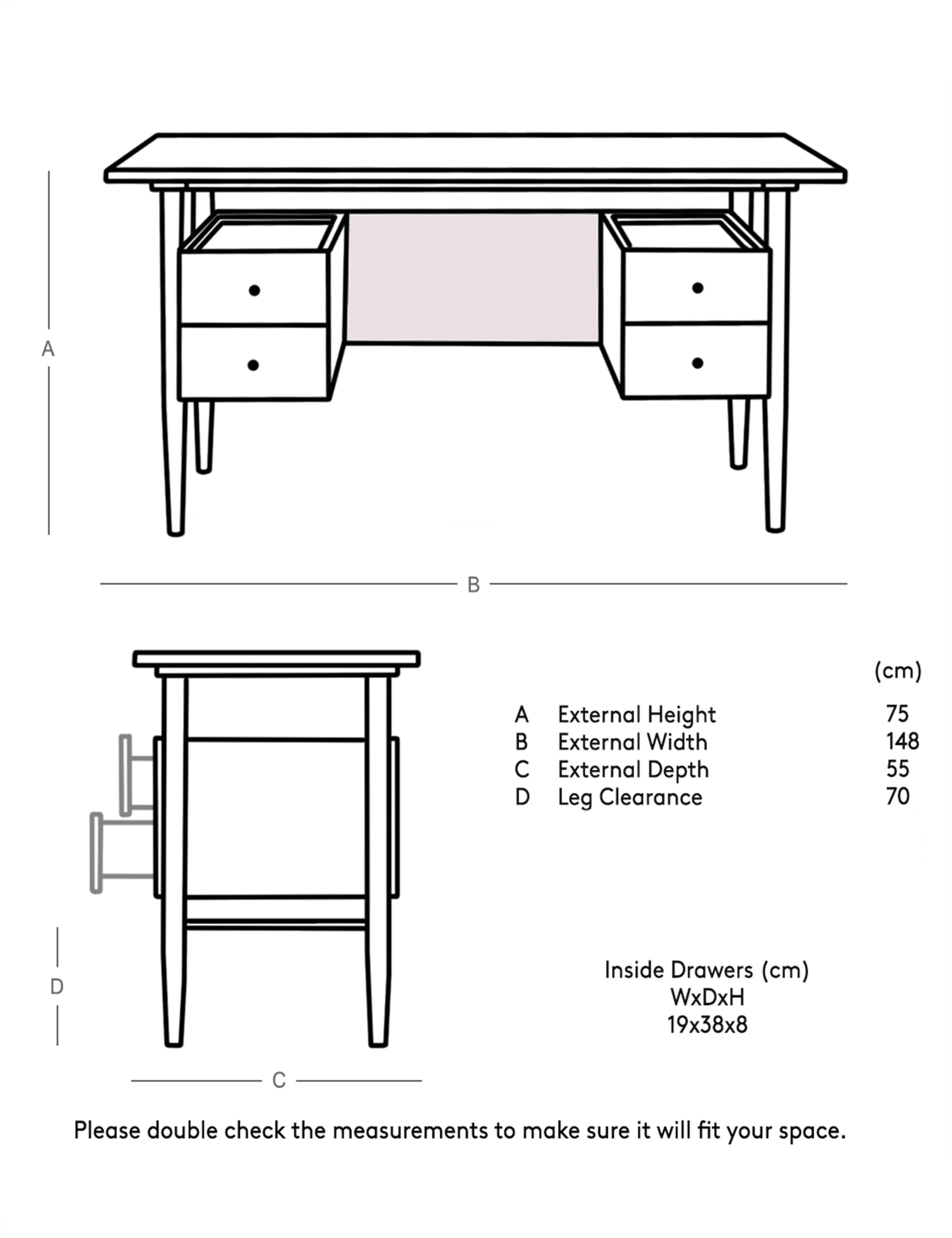 Hewinson Acacia Wood Desk 5 of 5