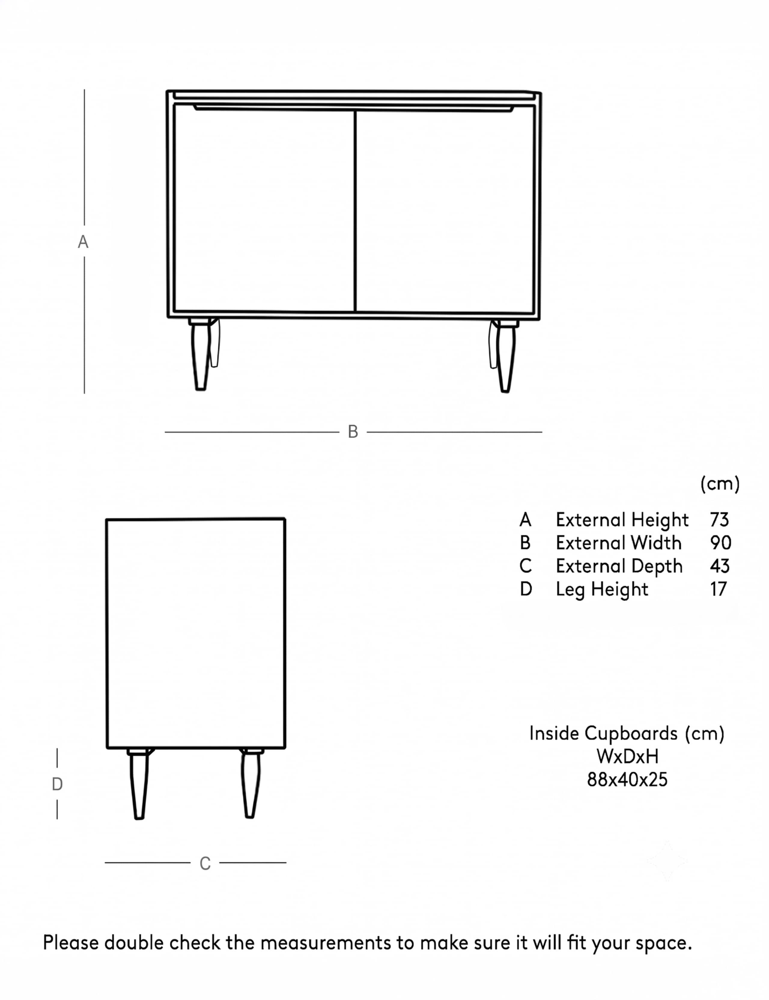 Southwark Acacia Wood 2 Door Sideboard 5 of 5