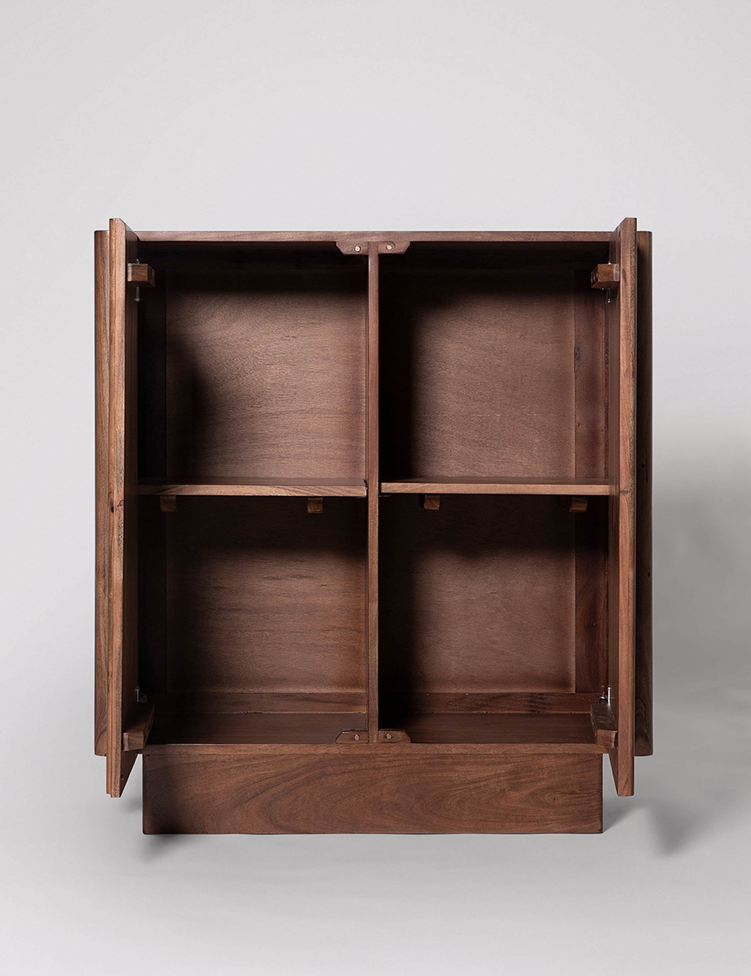 Hampstead Acacia Wood 2 Door Cabinet 3 of 7