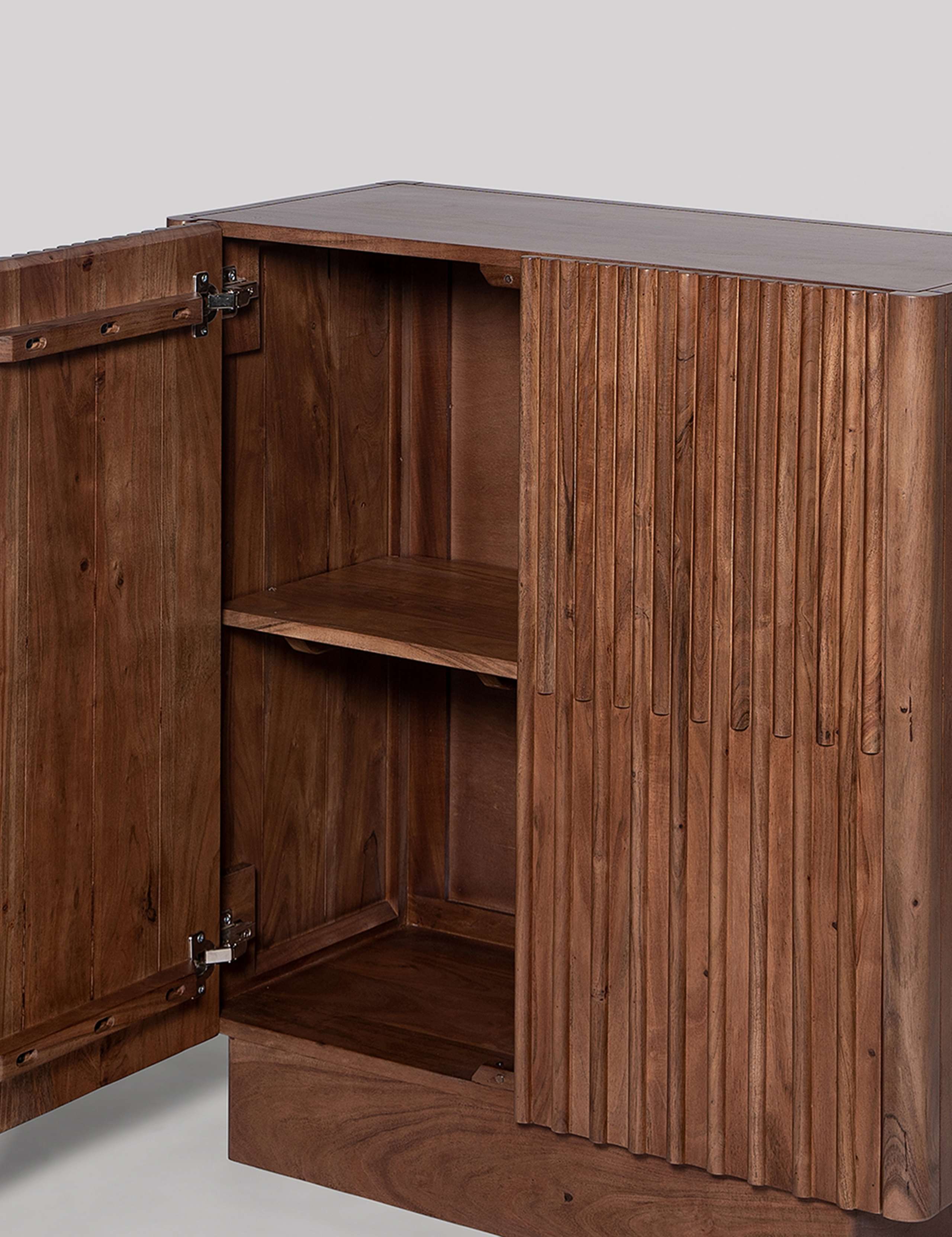 Hampstead Acacia Wood 2 Door Cabinet 4 of 7