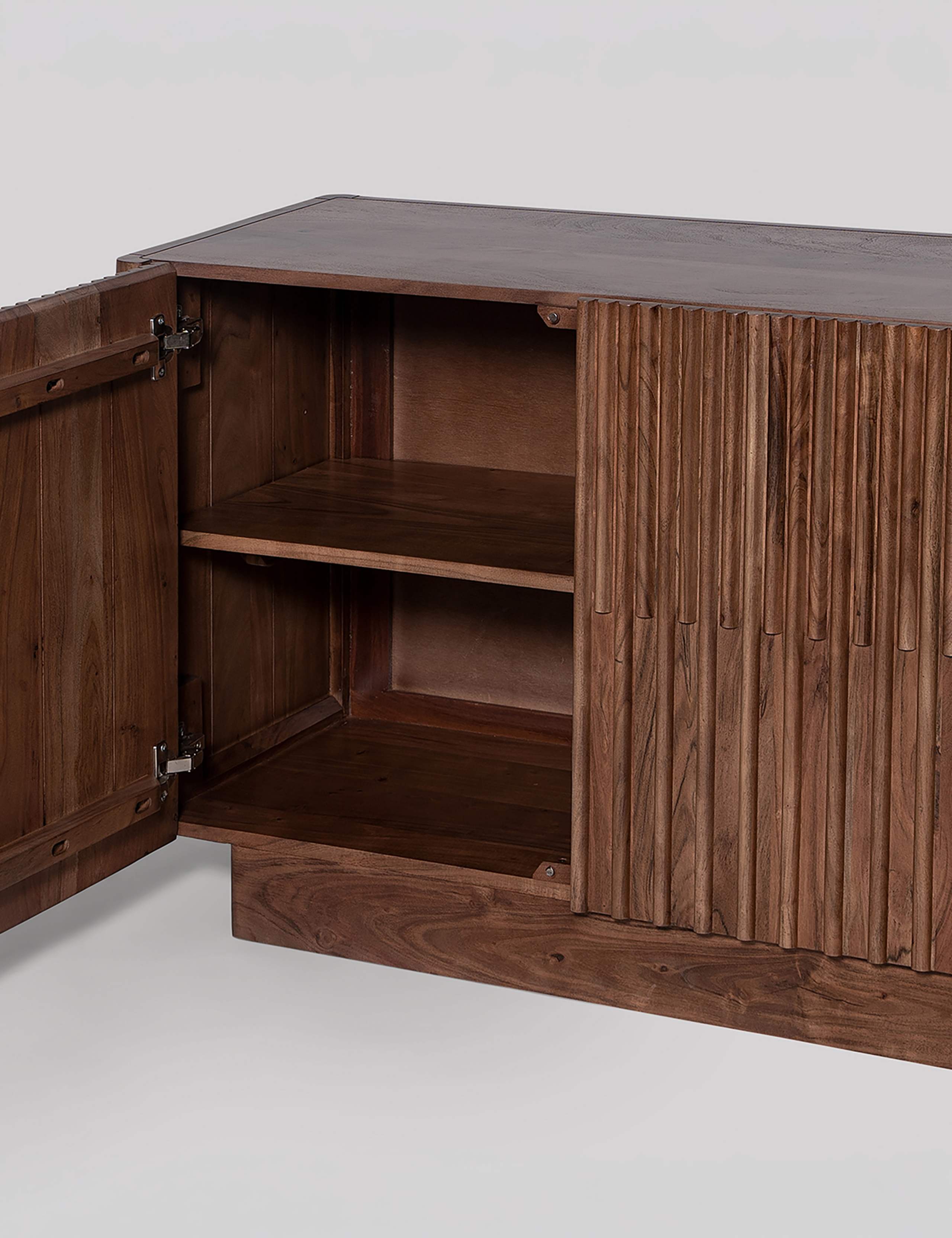 Hampstead Acacia Wood 3 Door Sideboard 3 of 6