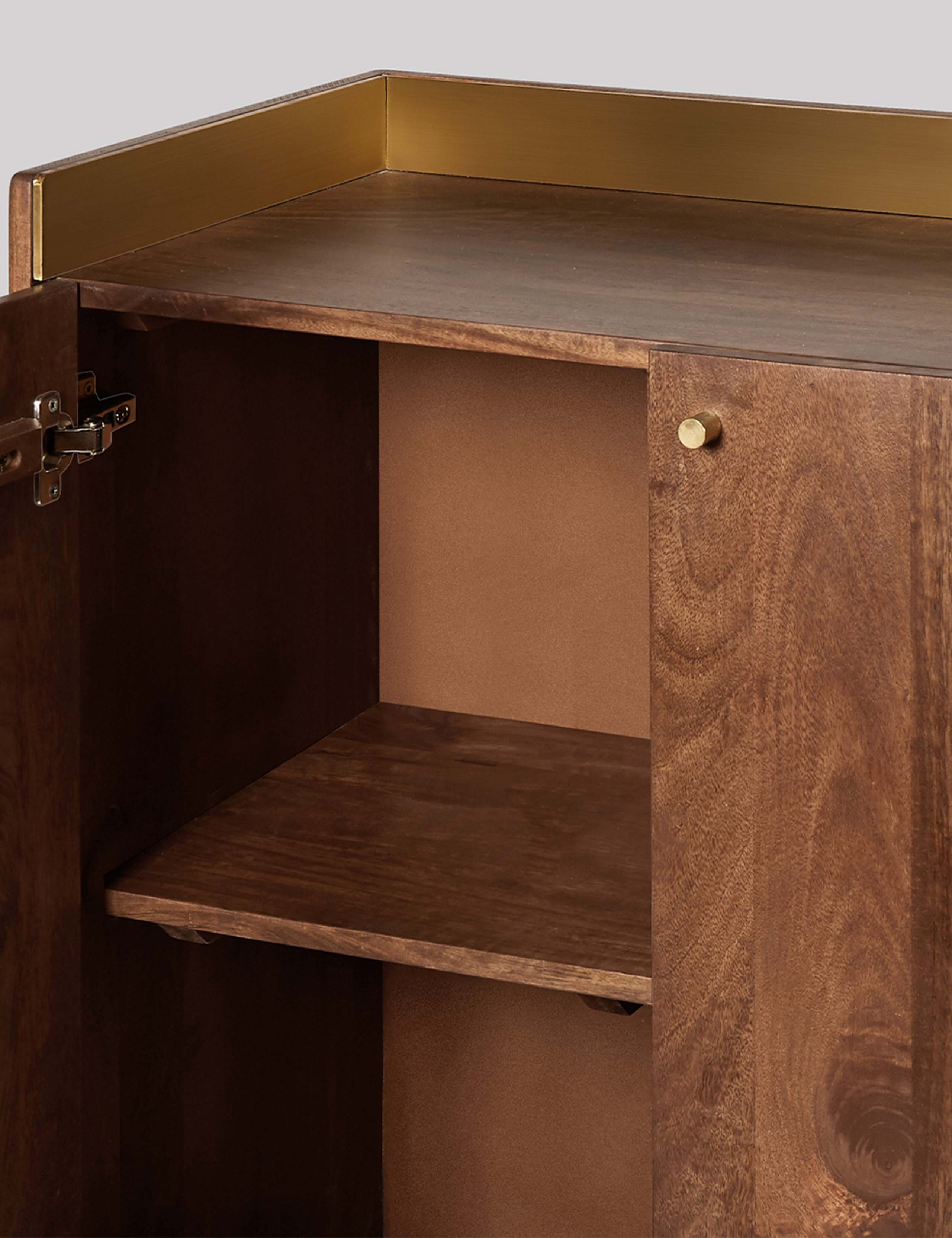 Fresco Mango Wood 2 Door Cabinet 3 of 5