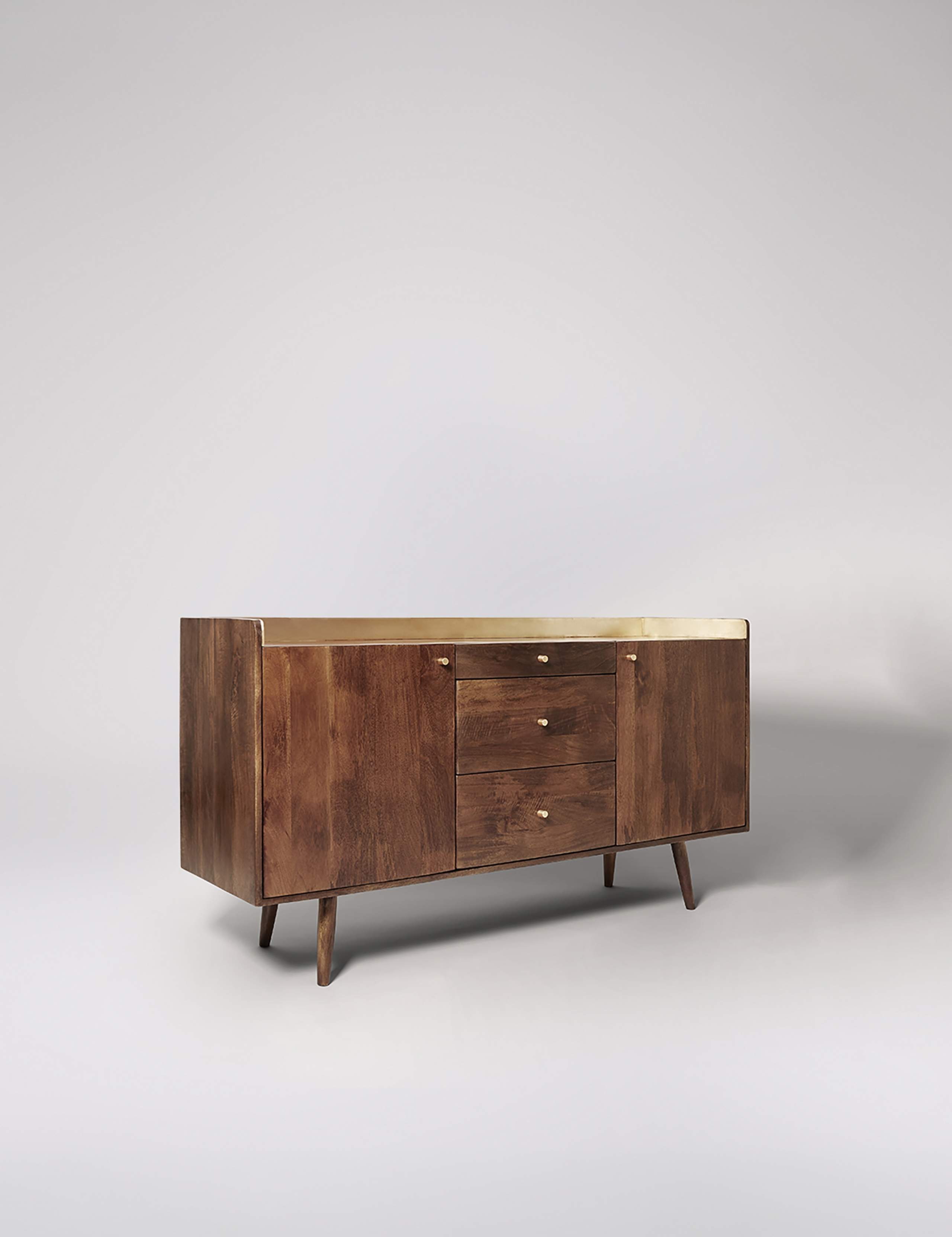 Fresco Mango Wood 3 Drawer Sideboard 2 of 6