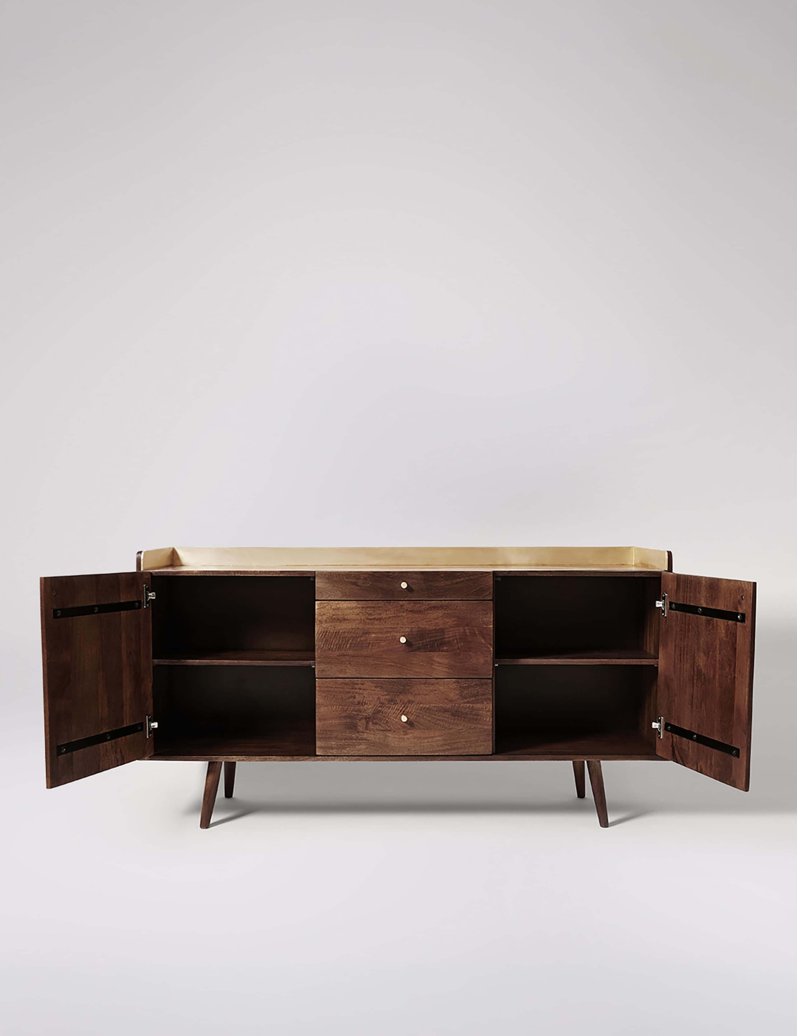 Fresco Mango Wood 3 Drawer Sideboard 3 of 6