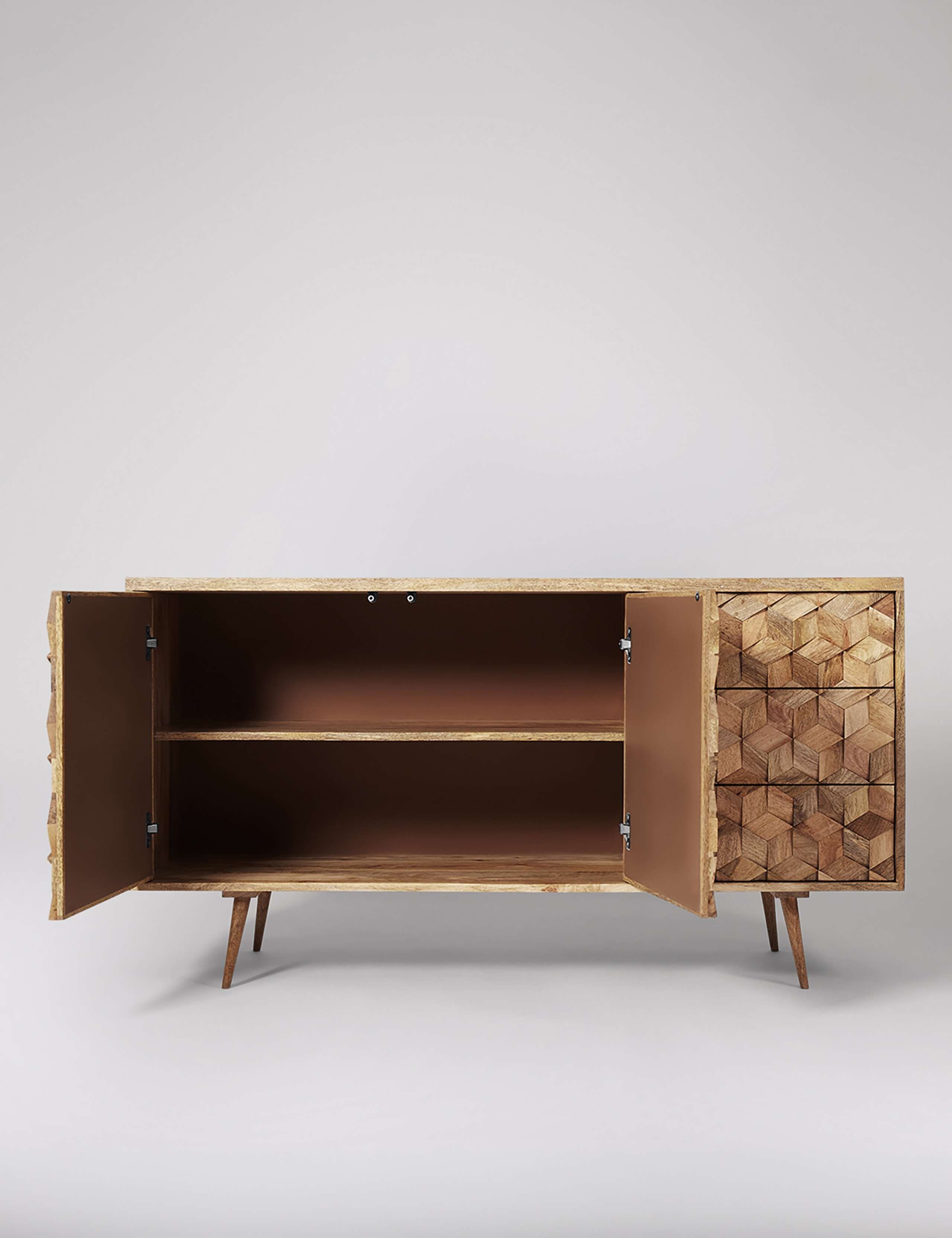 Terning Mango Wood 3 Drawer Sideboard 3 of 6