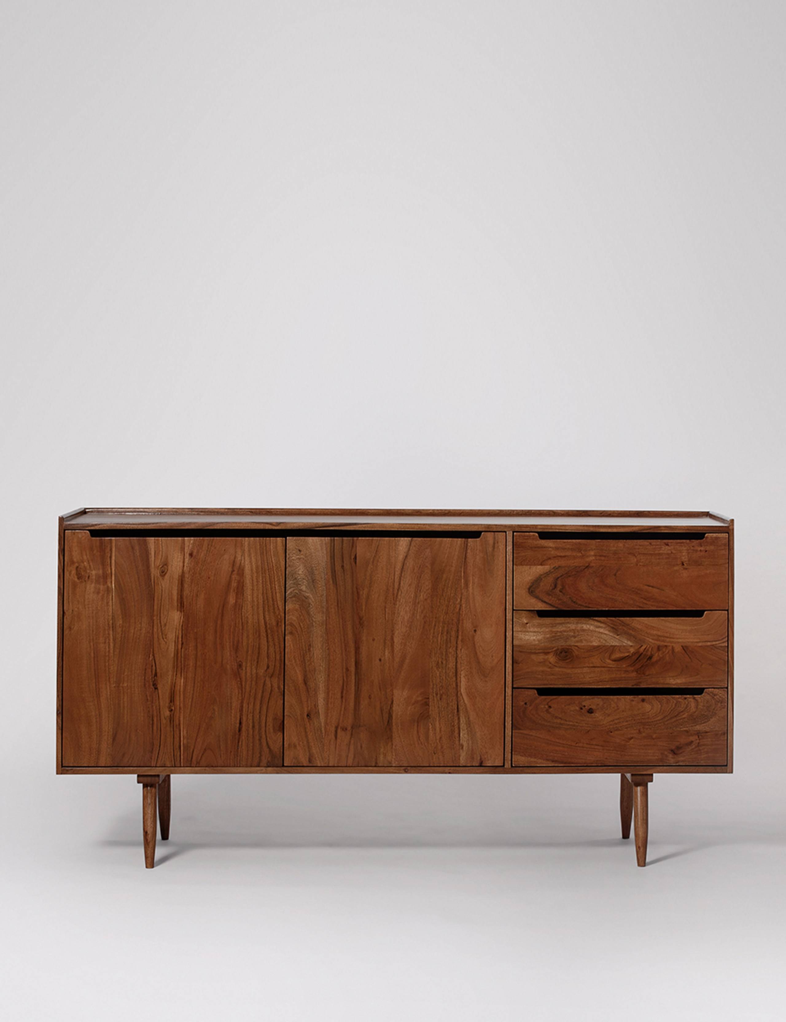 Southwark Acacia Wood 3 Drawer Sideboard 1 of 5