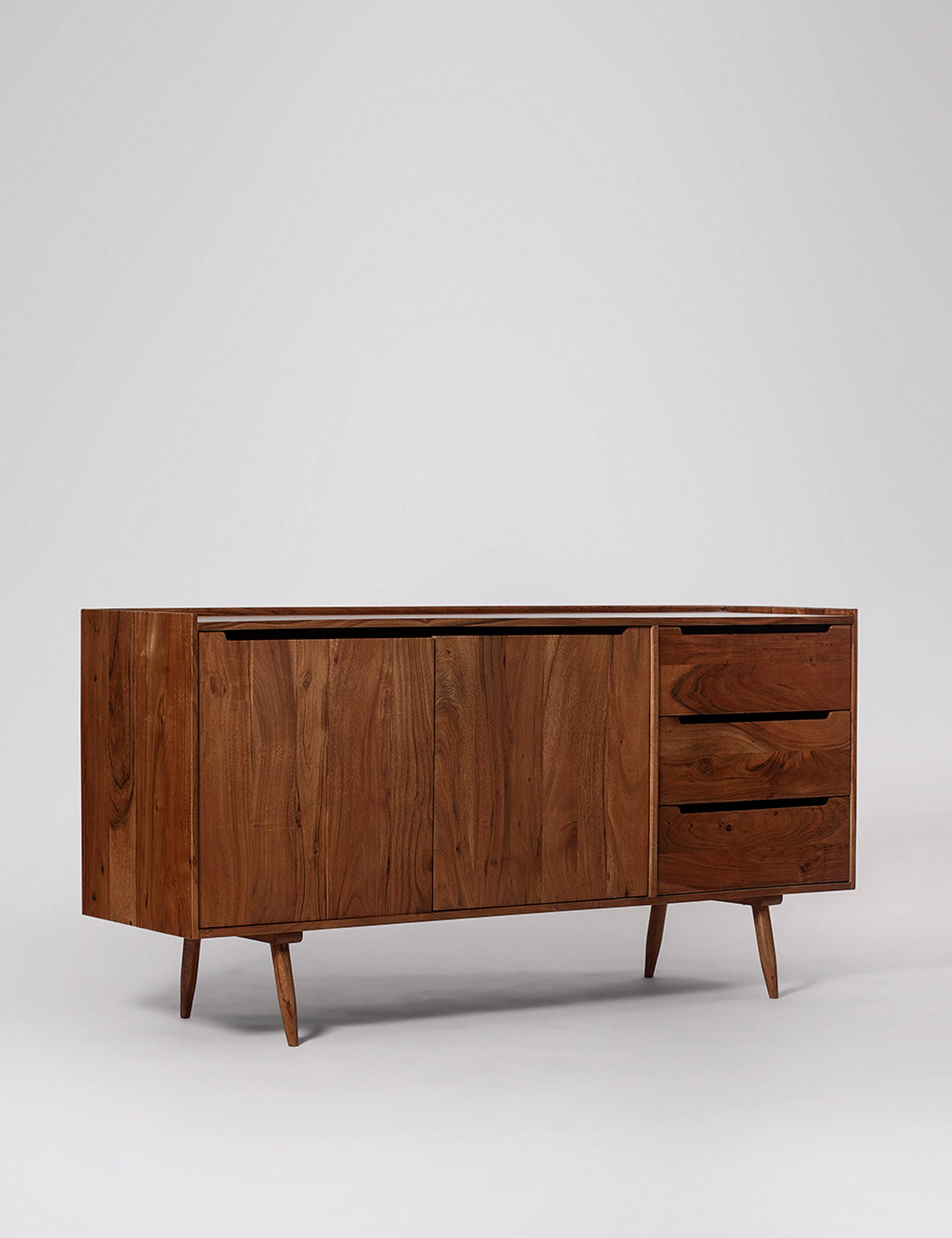 Southwark Acacia Wood 3 Drawer Sideboard 2 of 5