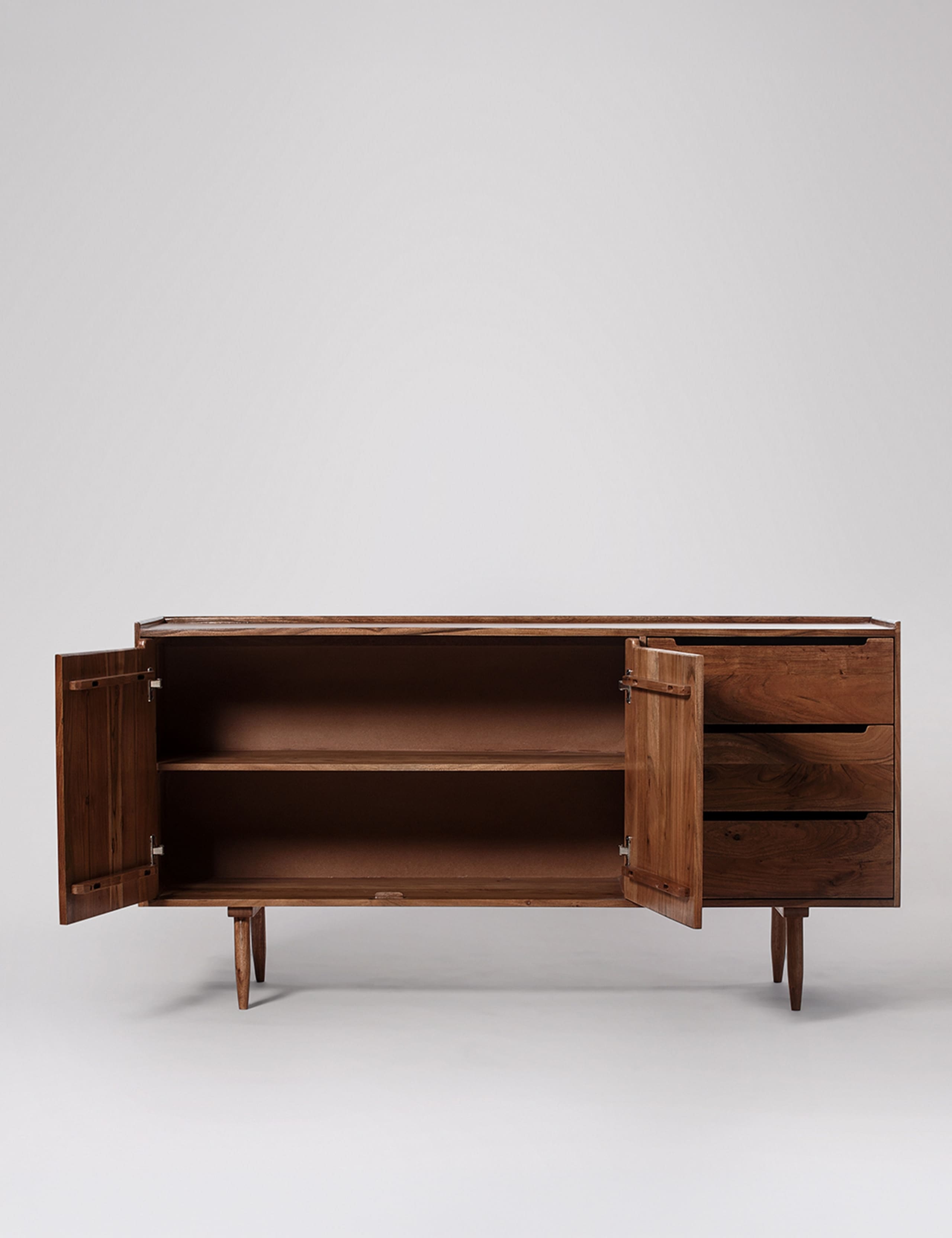 Southwark Acacia Wood 3 Drawer Sideboard 3 of 5