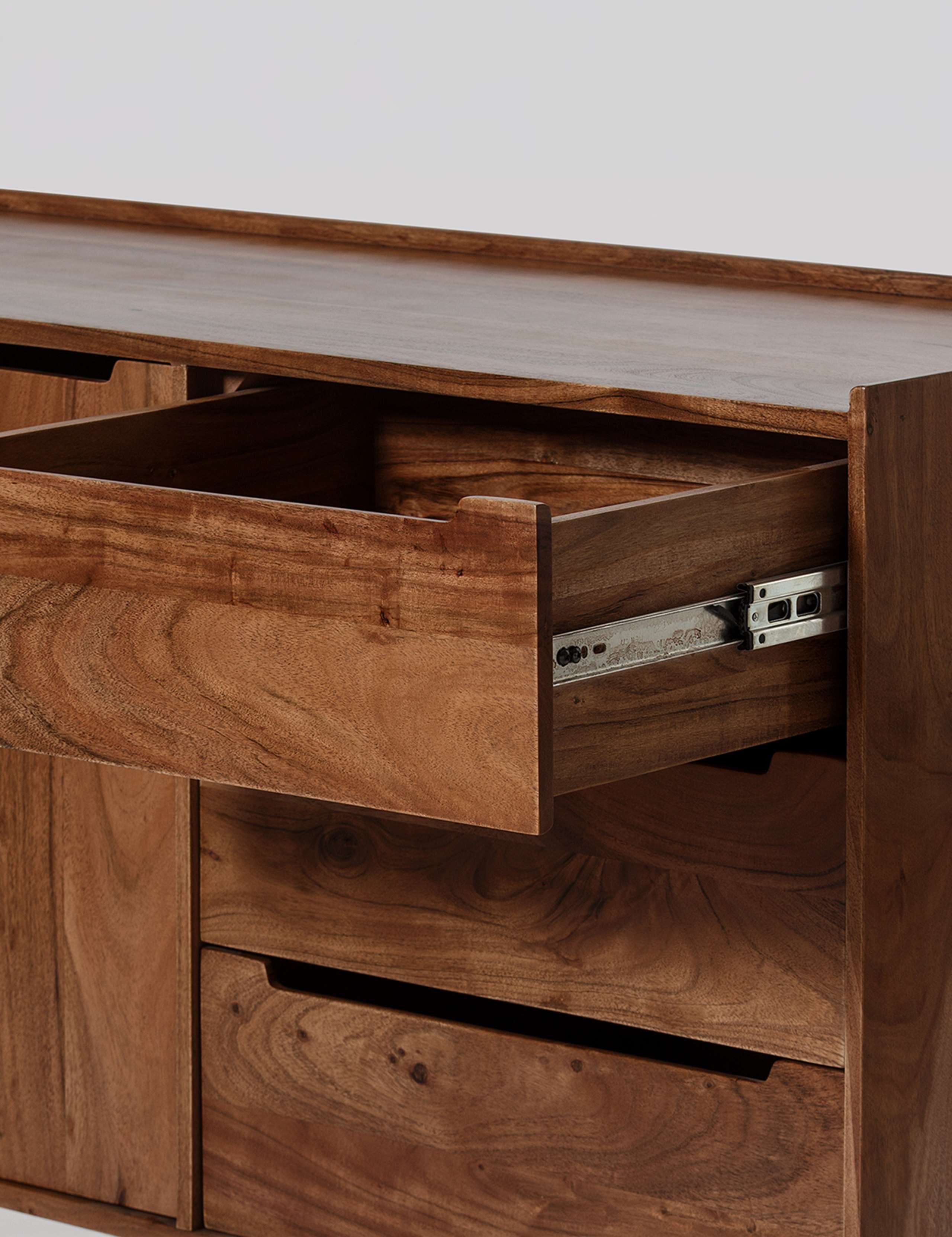 Southwark Acacia Wood 3 Drawer Sideboard 4 of 5